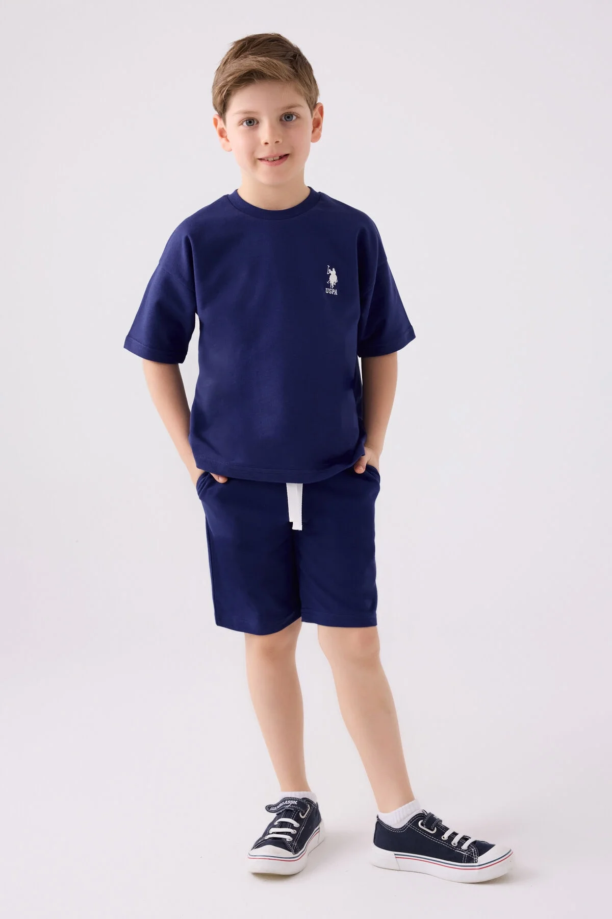 U.S. Polo Assn Erkek Çocuk Lacivert Bermuda Takım