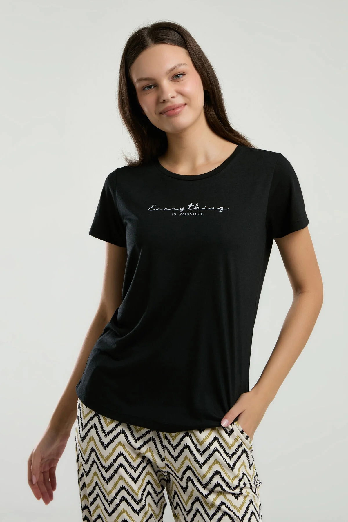 Arnetta Kadın Siyah Pijama Takımı