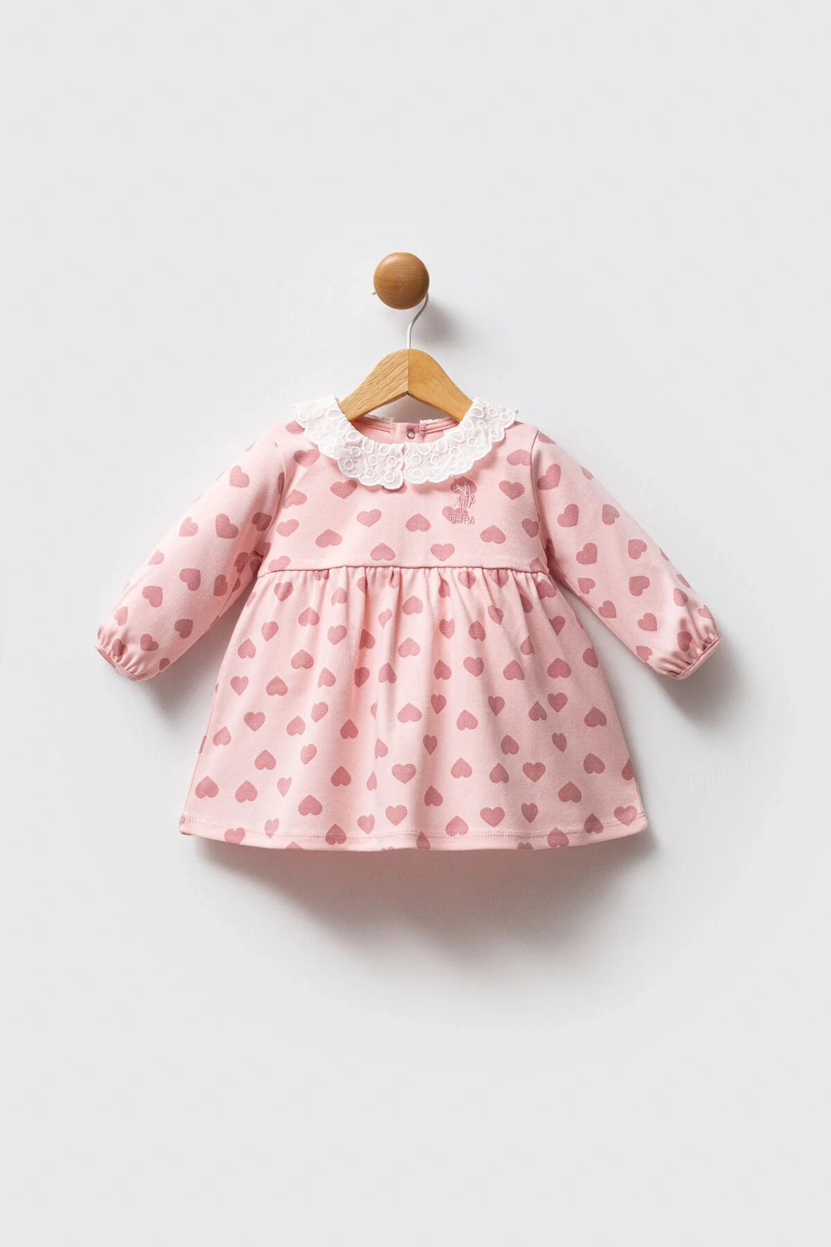 U.S. Polo Assn Kız Bebek Pembe Elbise