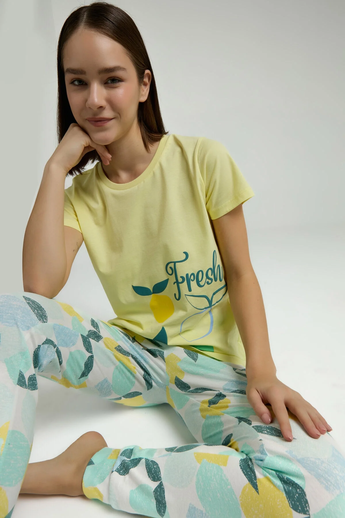 Rolypoly Kadın Sarı Pijama Takımı