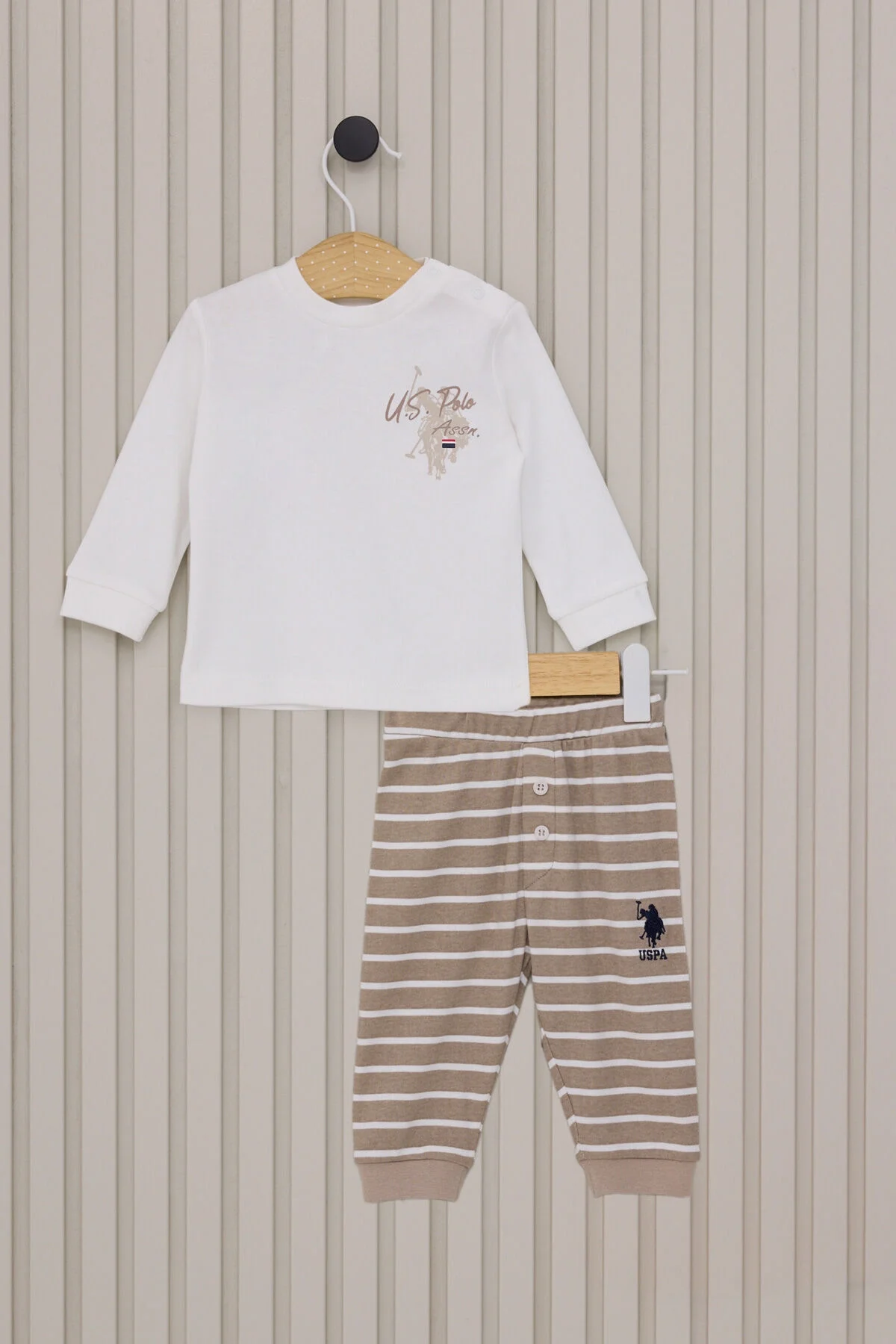 U.S. Polo Assn Erkek Bebek Beyaz Takım