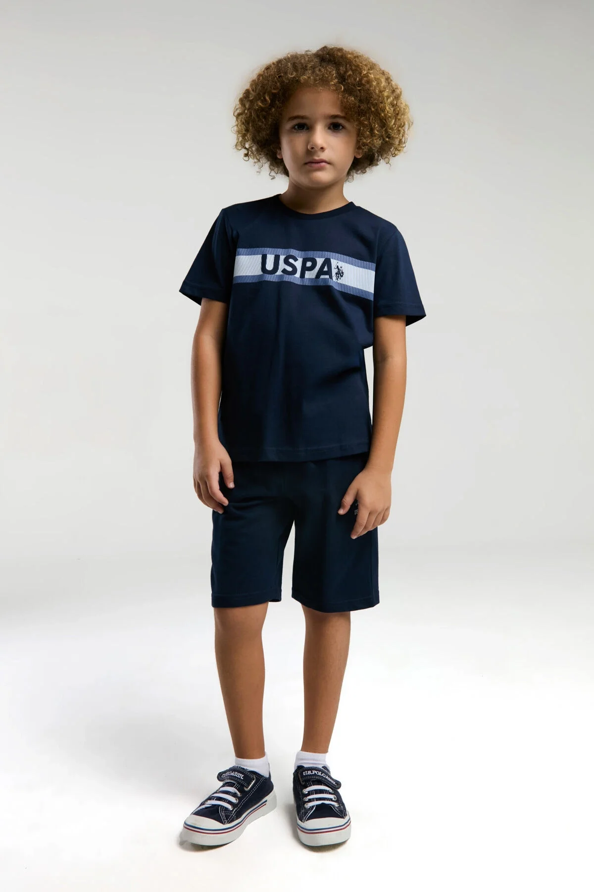 U.S. Polo Assn Erkek Çocuk Lacivert Bermuda Takım