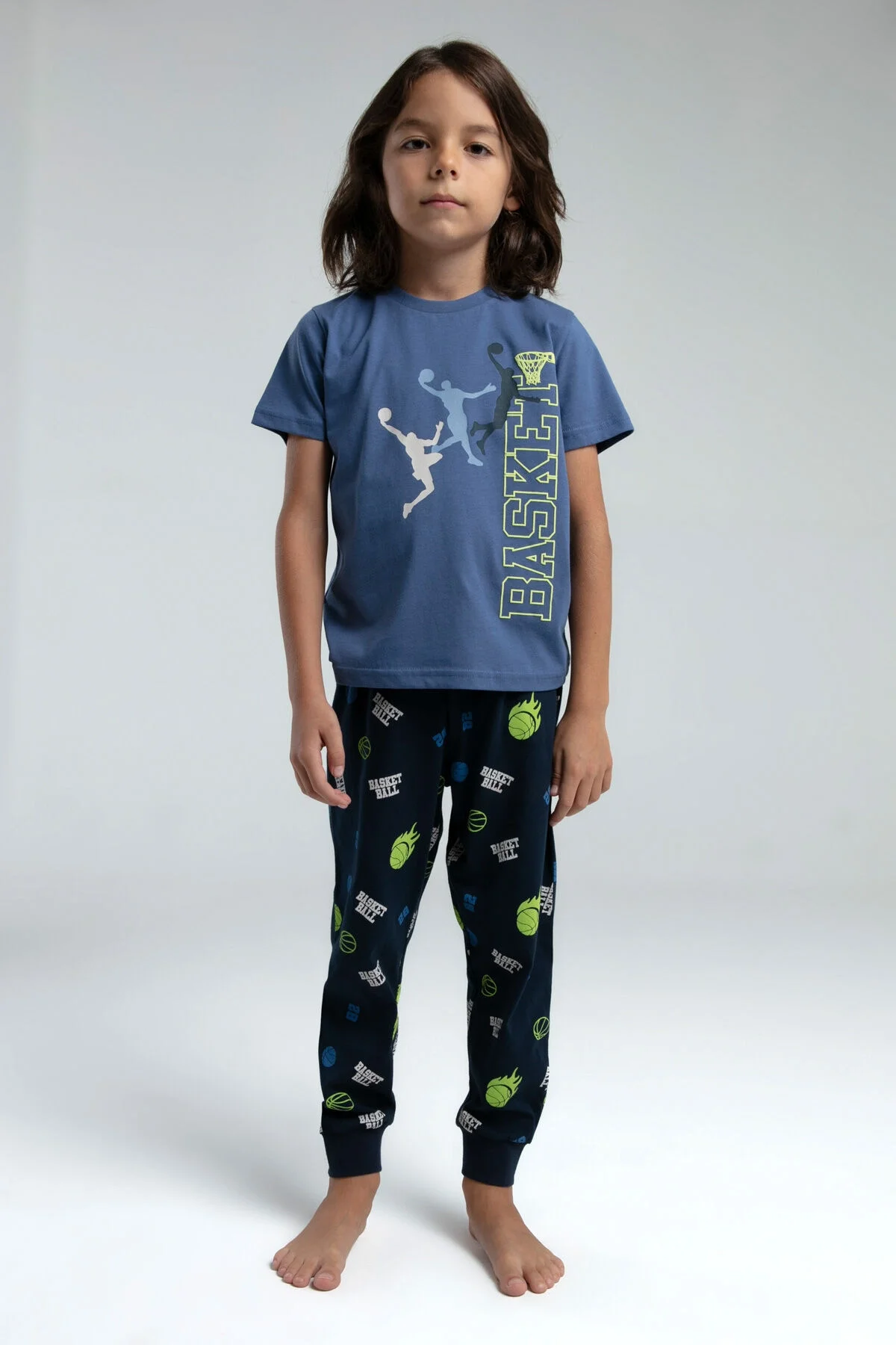 Rolypoly Erkek Çocuk Yeşil Pijama Takımı