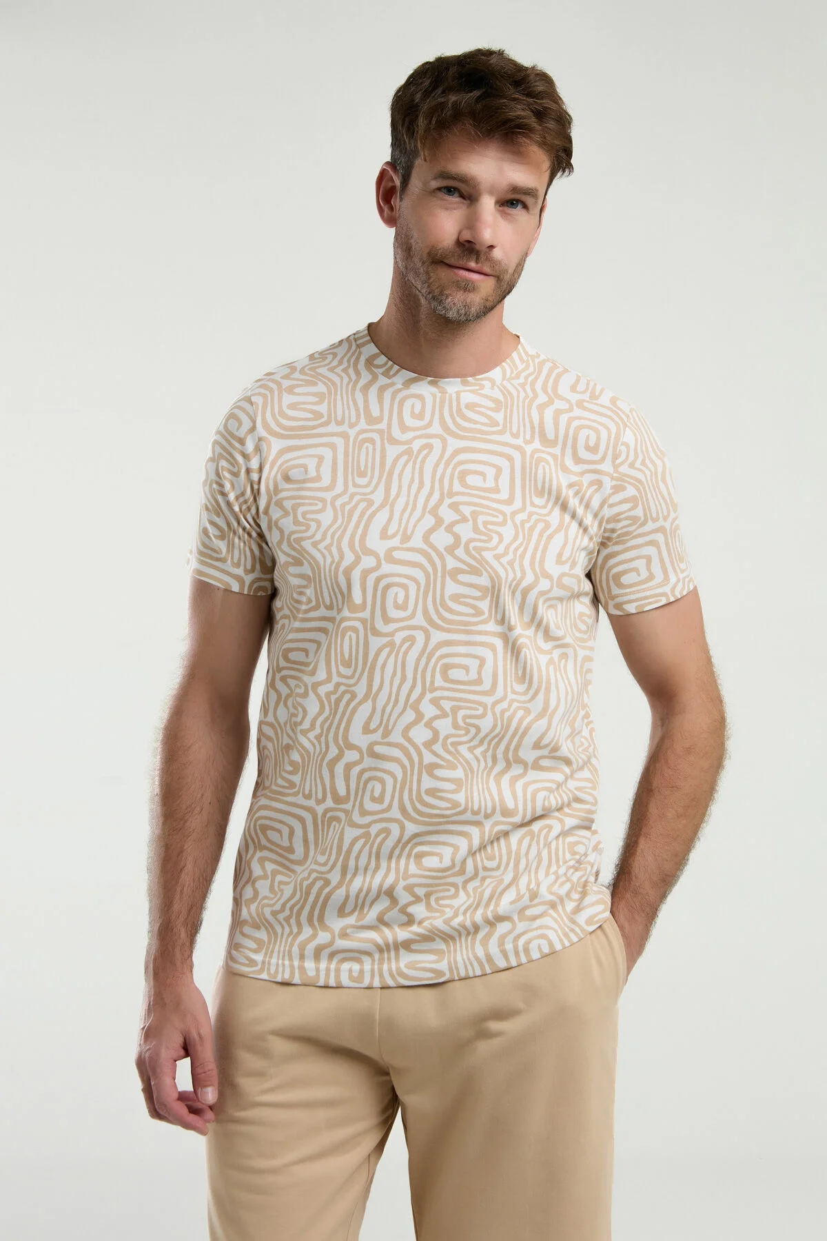 Arnetta Erkek Krem Bermuda Takım