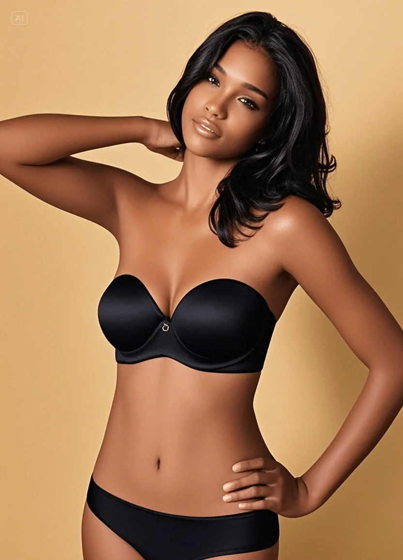 Desteksiz Pamuklu Straplez Sütyen