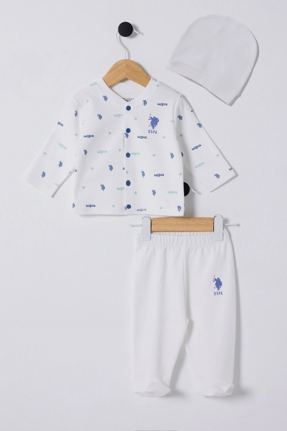 U.S. Polo Assn Erkek Bebek Beyaz Takım