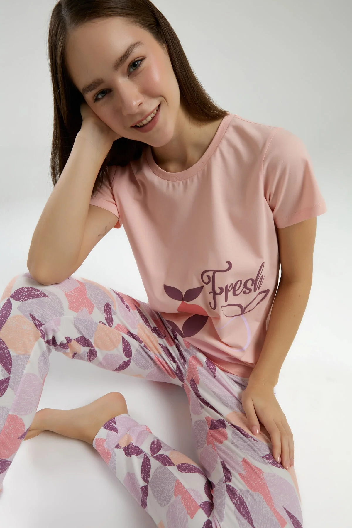Rolypoly Kadın Turuncu Pijama Takımı