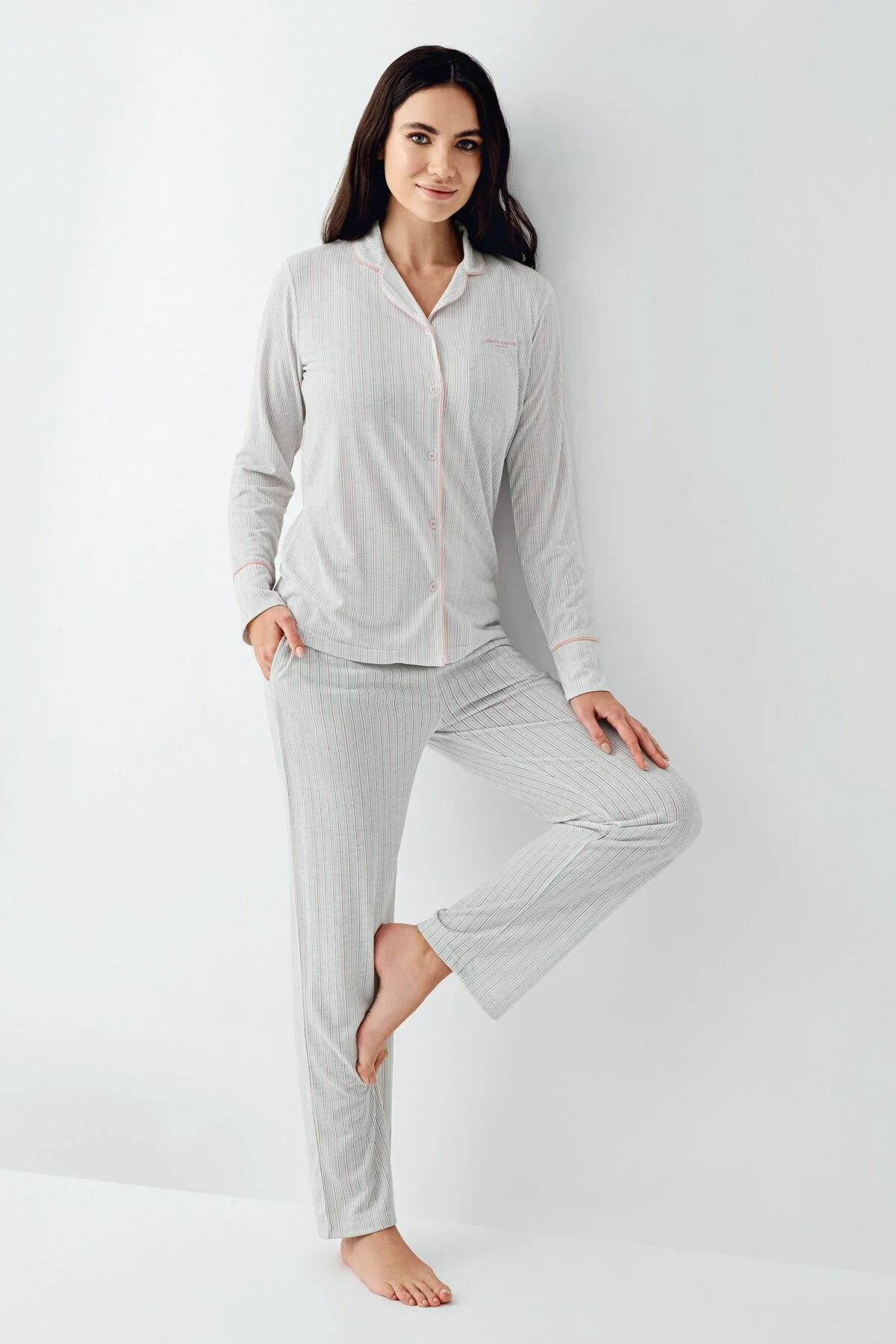 Pierre Cardin Kadın Yeşil Gömlek Pijama