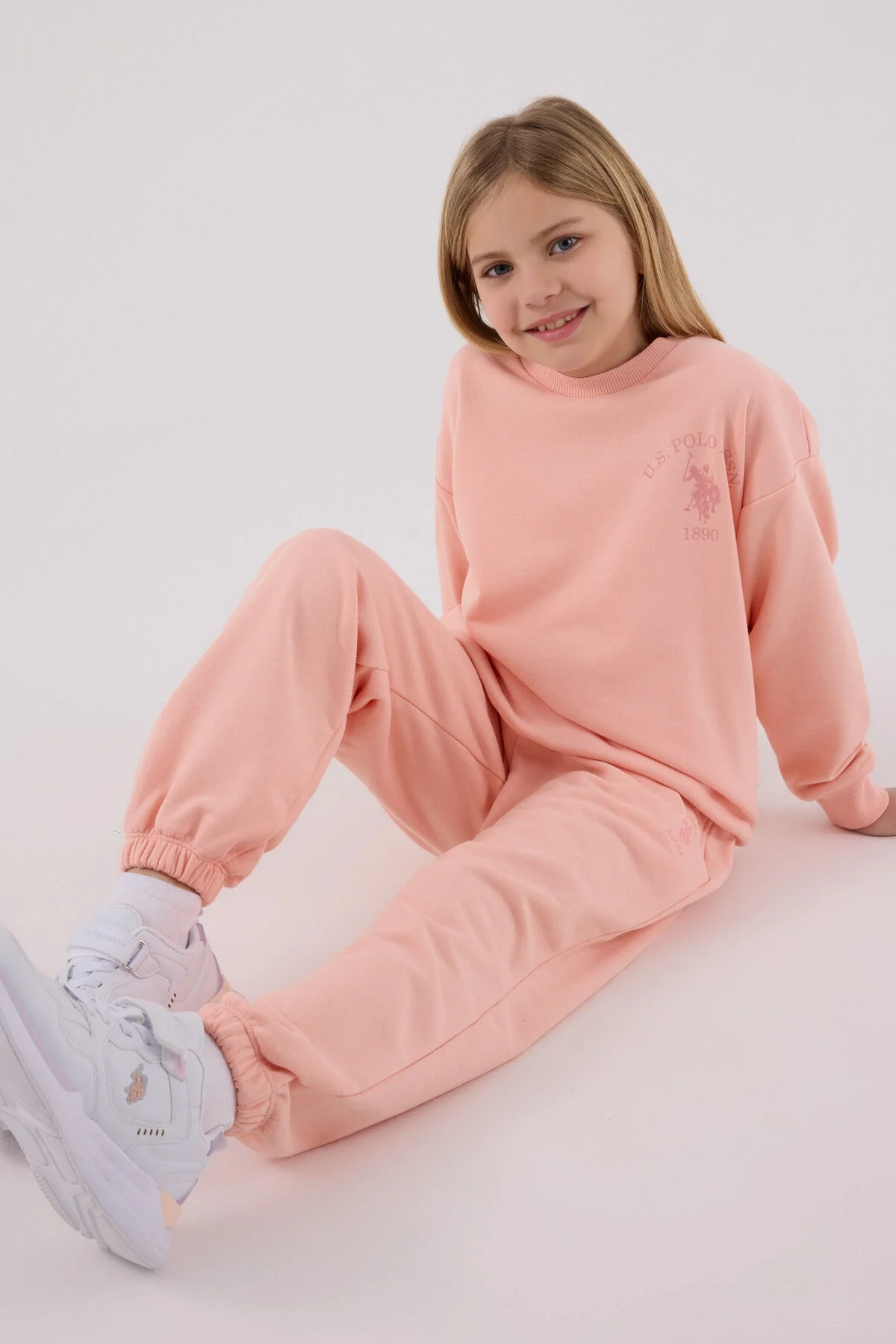 U.S. Polo Assn Kız Çocuk Turuncu Eşofman Takımı