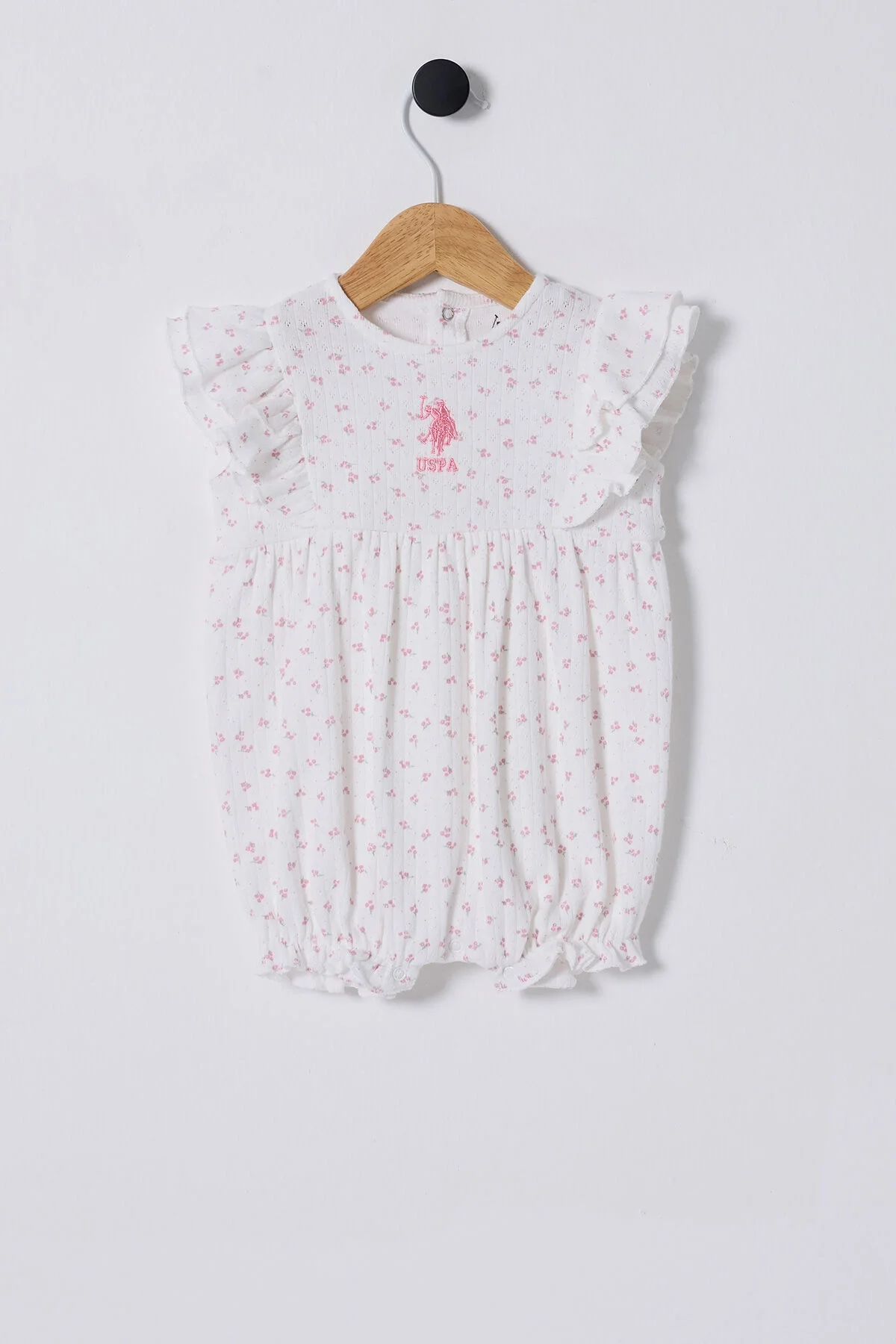 U.S. Polo Assn Kız Bebek Pembe Tulum