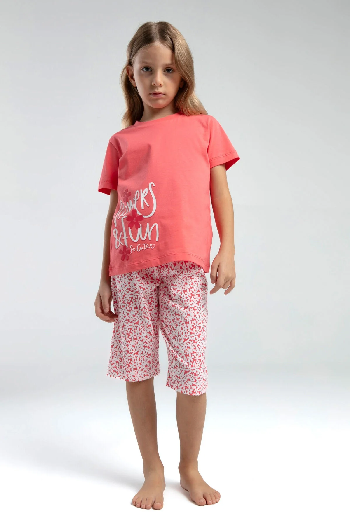 Rolypoly Kız Çocuk Mavi Kapri Takımı