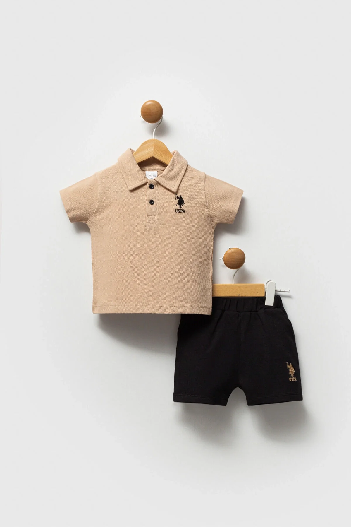 U.S. Polo Assn Erkek Bebek Bej Takım