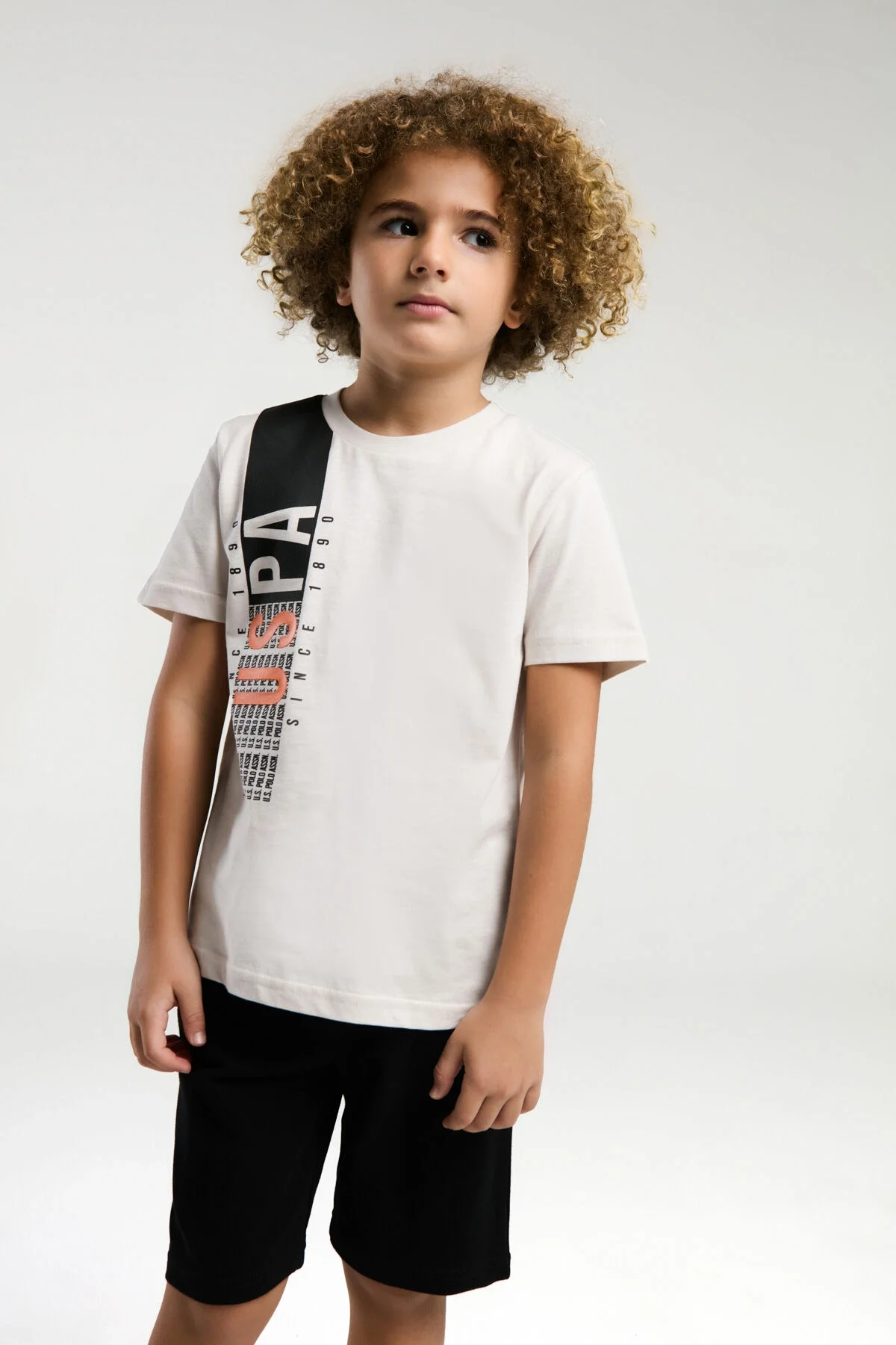 U.S. Polo Assn Erkek Çocuk Krem Bermuda Takım