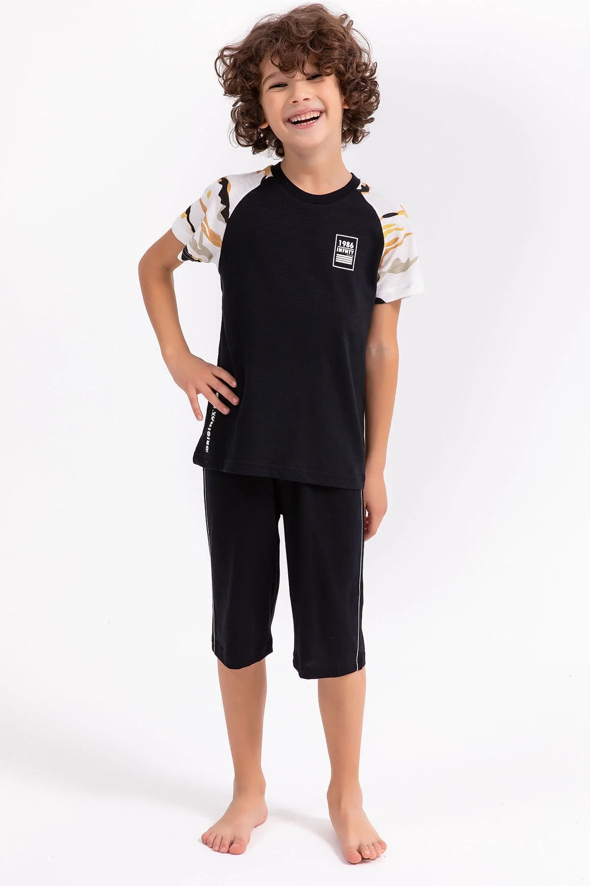 Rolypoly Erkek Çocuk Siyah Bermuda Takım