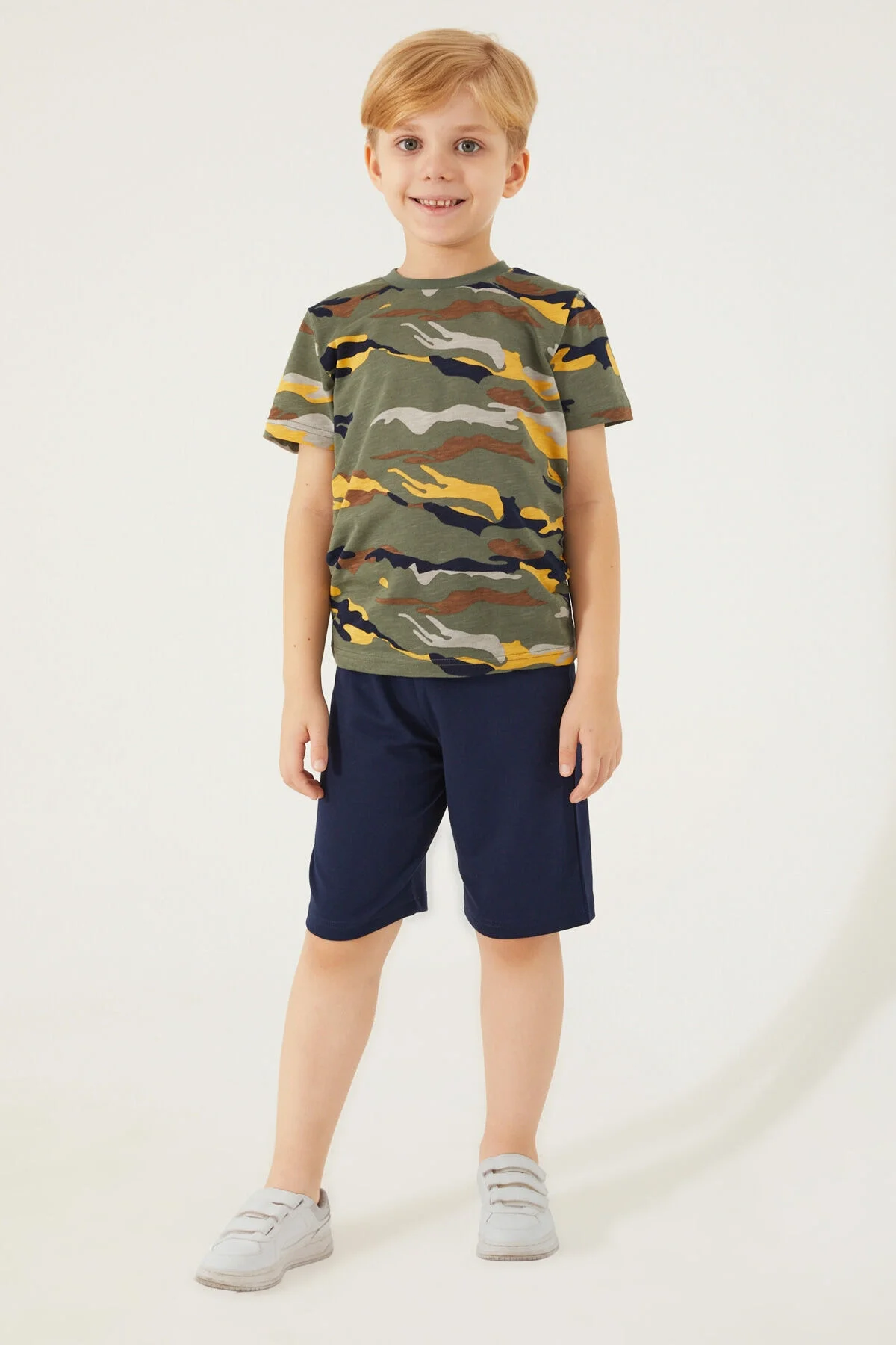 Rolypoly Erkek Çocuk Haki Bermuda Takım