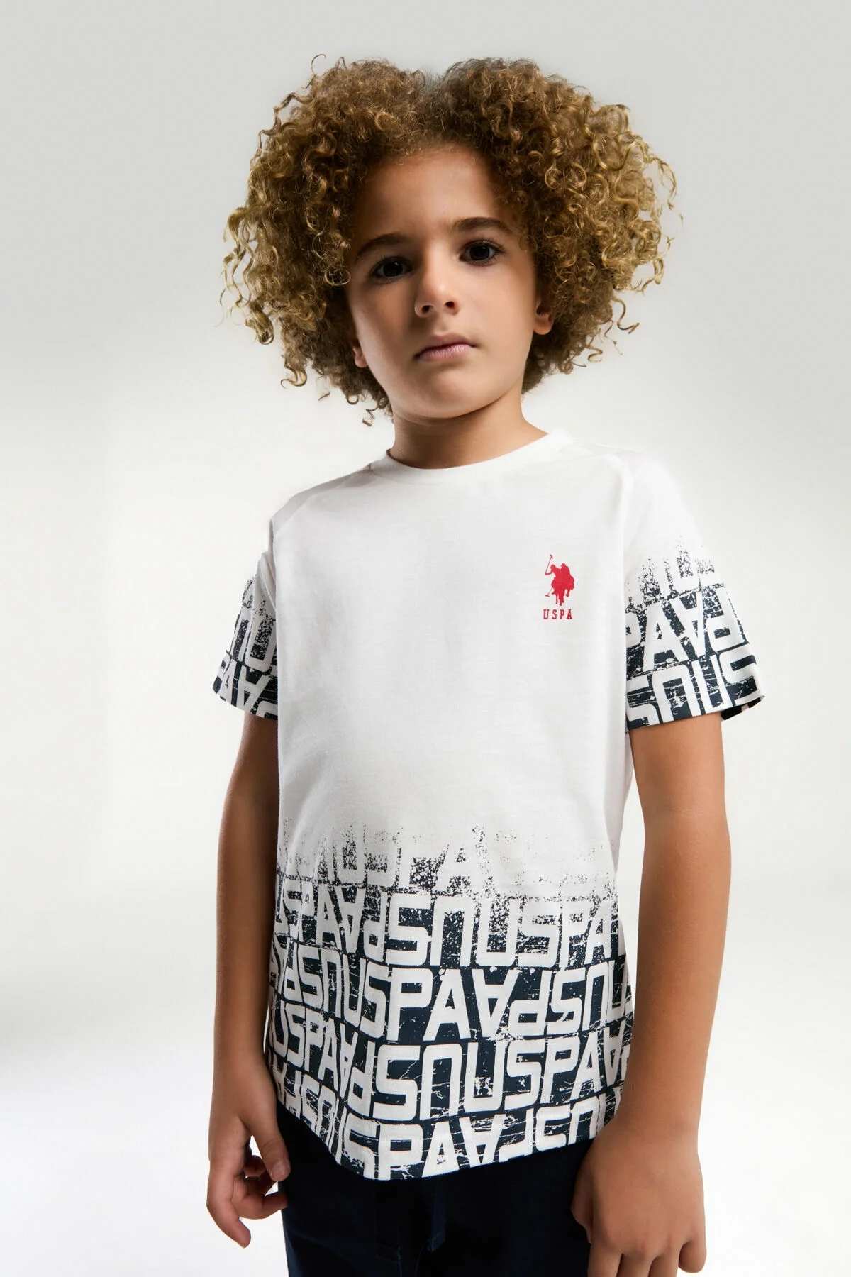 U.S. Polo Assn Erkek Çocuk Beyaz Bermuda Takım