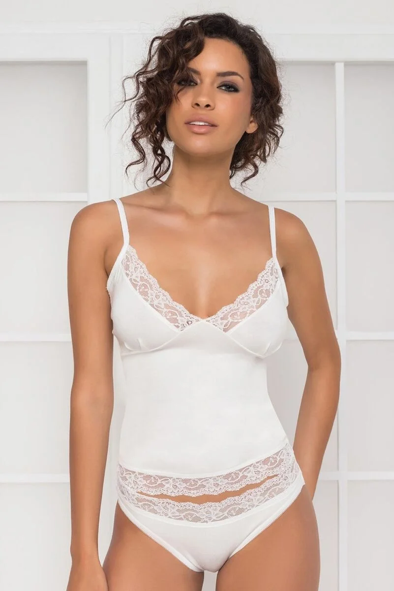 Penye Atlet Külot Kadın İç Çamaşırı Takımı - 365 Ekru