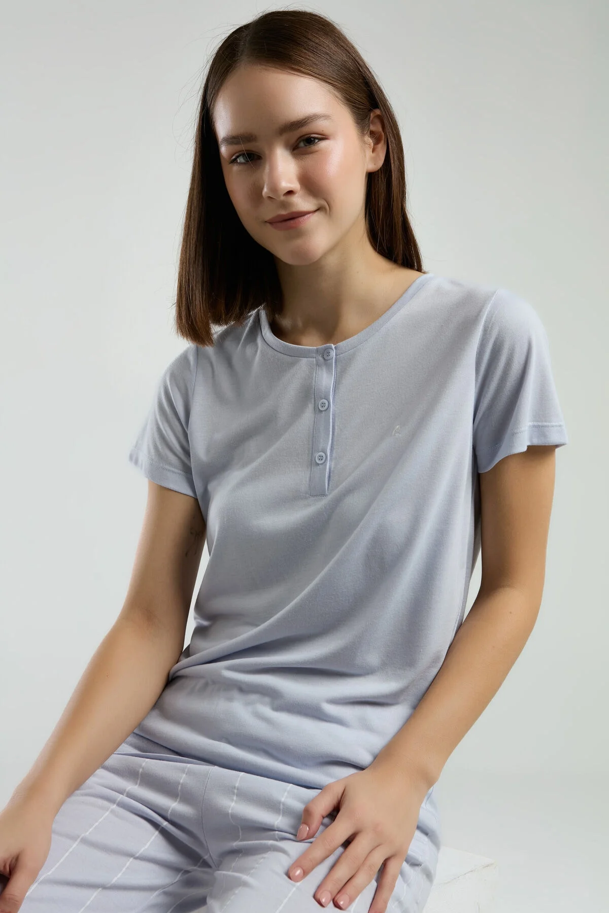 Pierre Cardin Kadın Mavi Kapri Takım