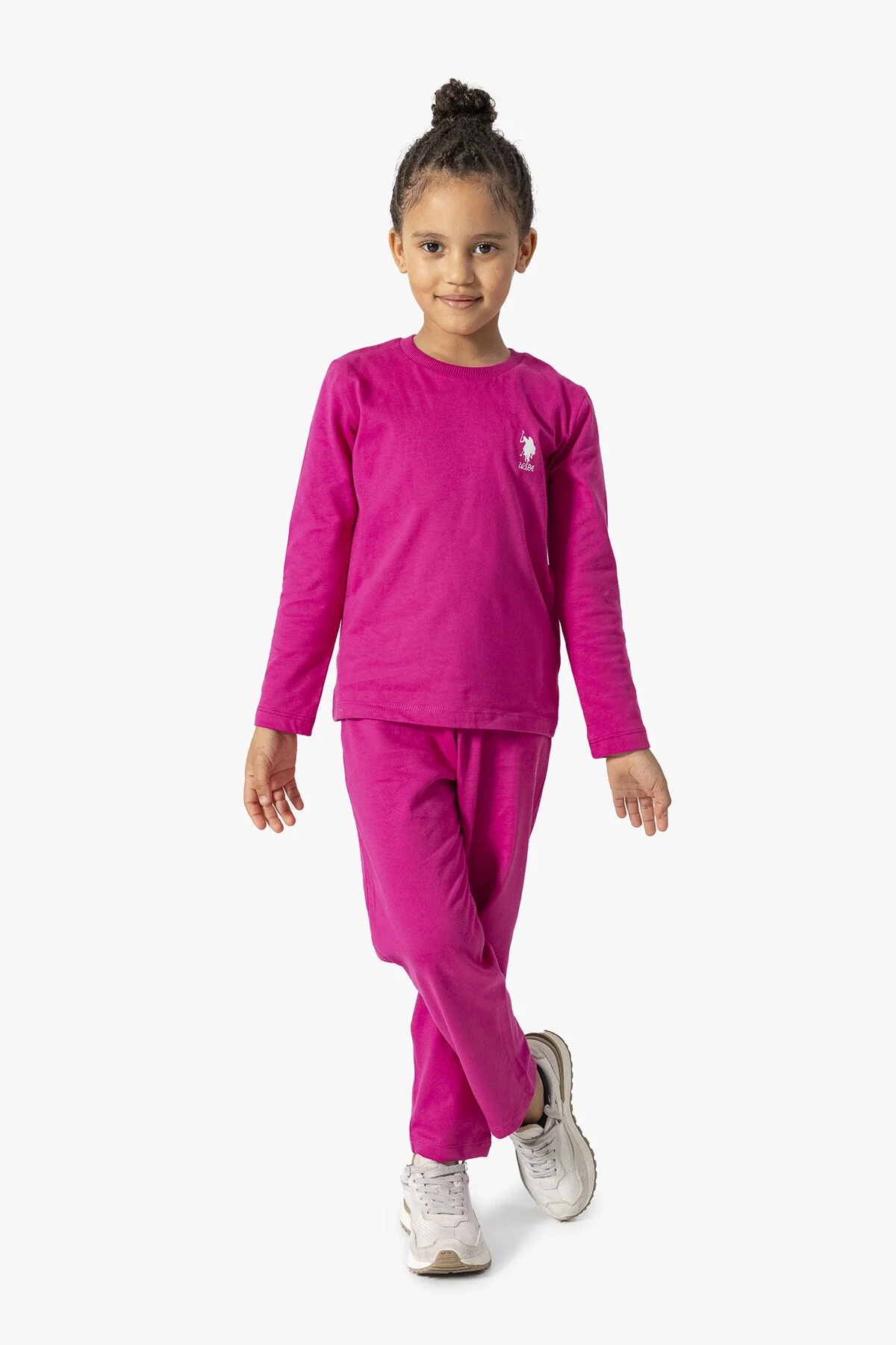 U.S. Polo Assn Kız Çocuk Bordo Pijama Takımı