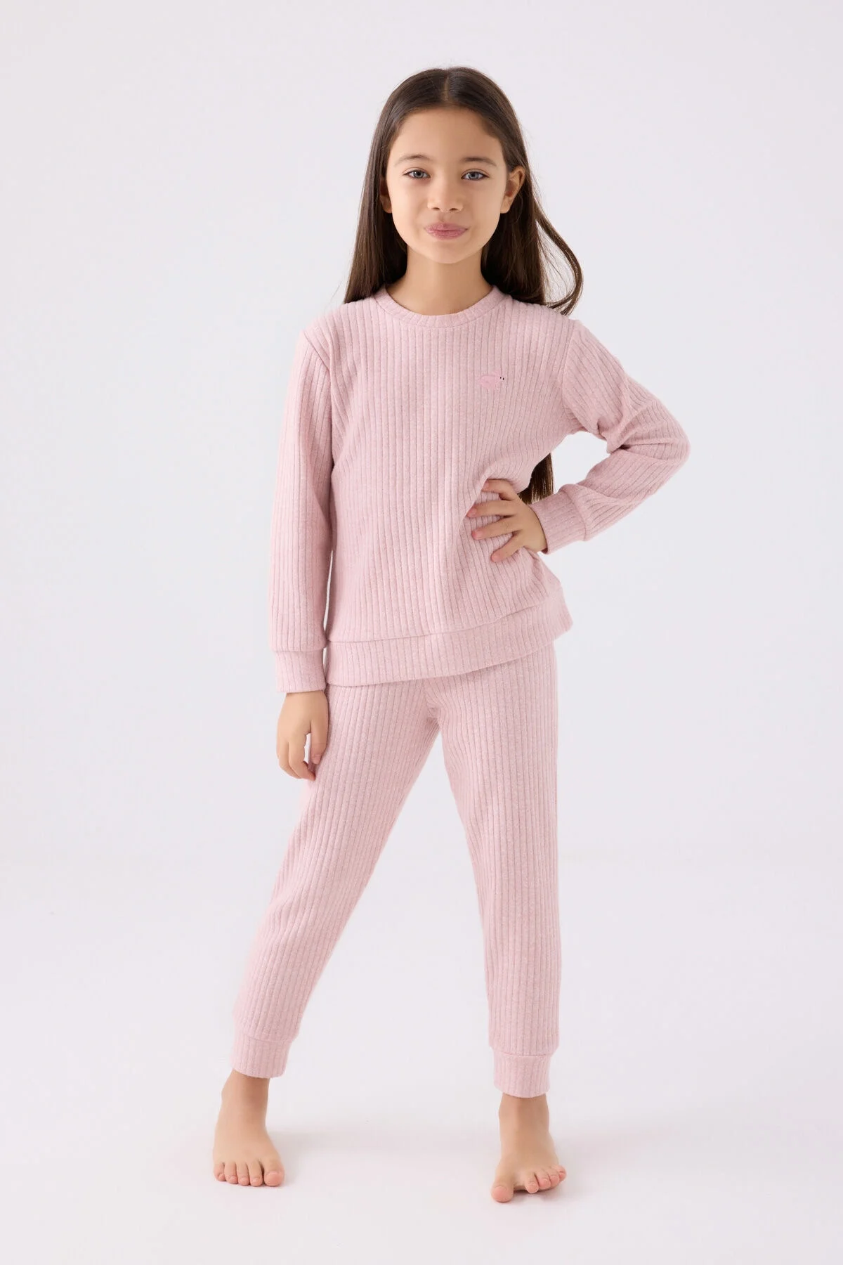 Rolypoly Kız Çocuk Pembe Pijama Takımı