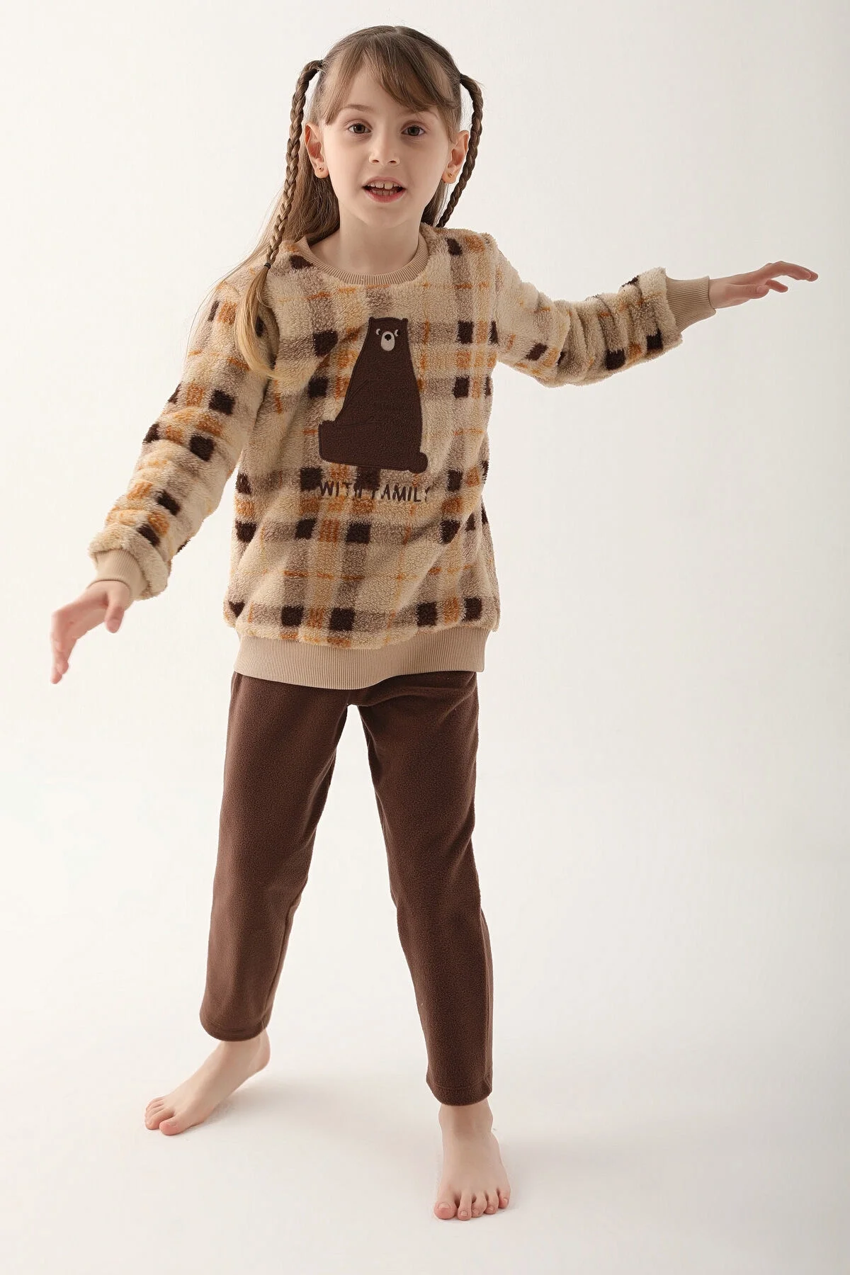 Arnetta Kız Çocuk Siyah Pijama Takımı