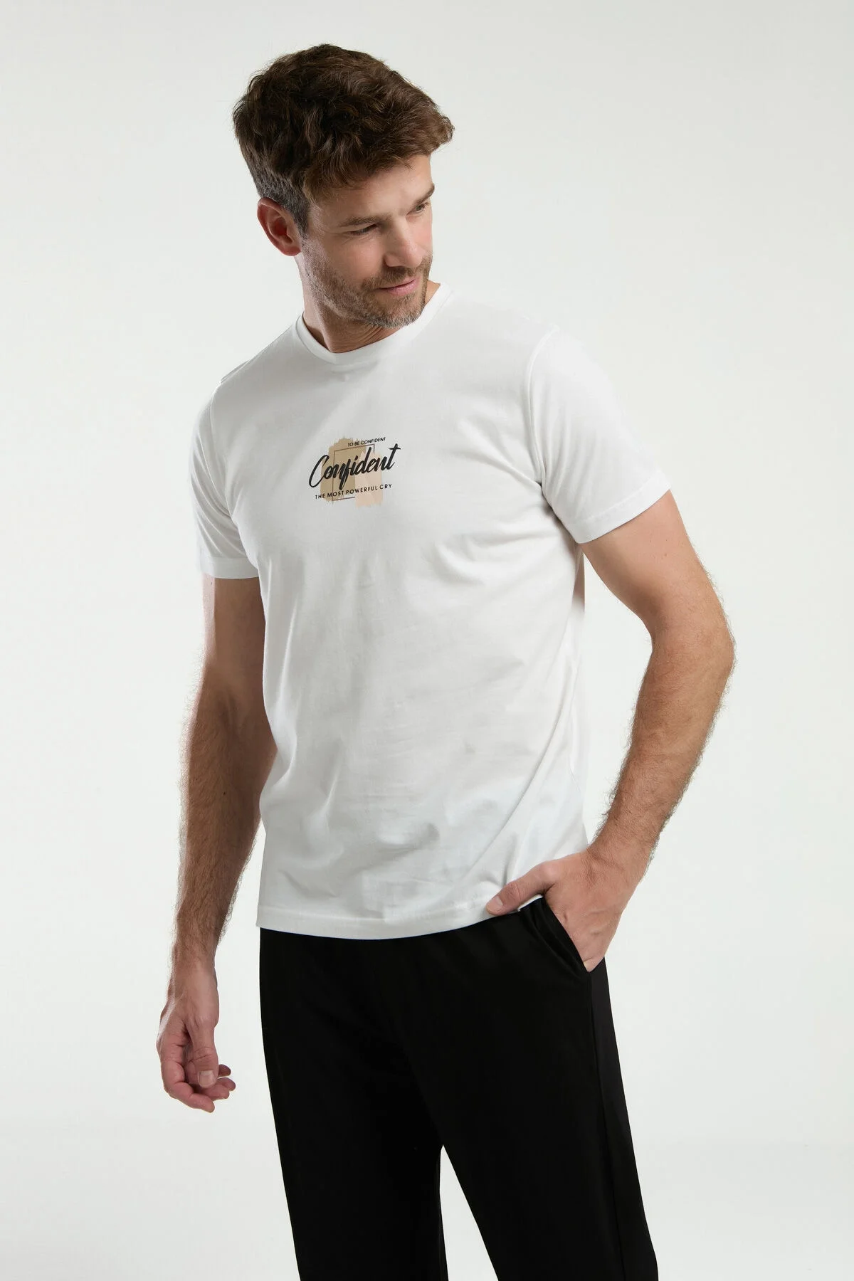 Arnetta Erkek Beyaz Pijama Takımı