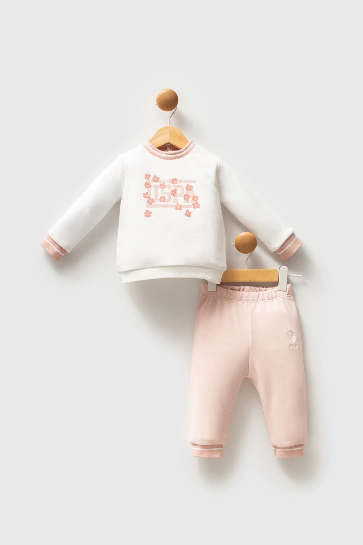 U.S. Polo Assn Kız Bebek Beyaz Takım