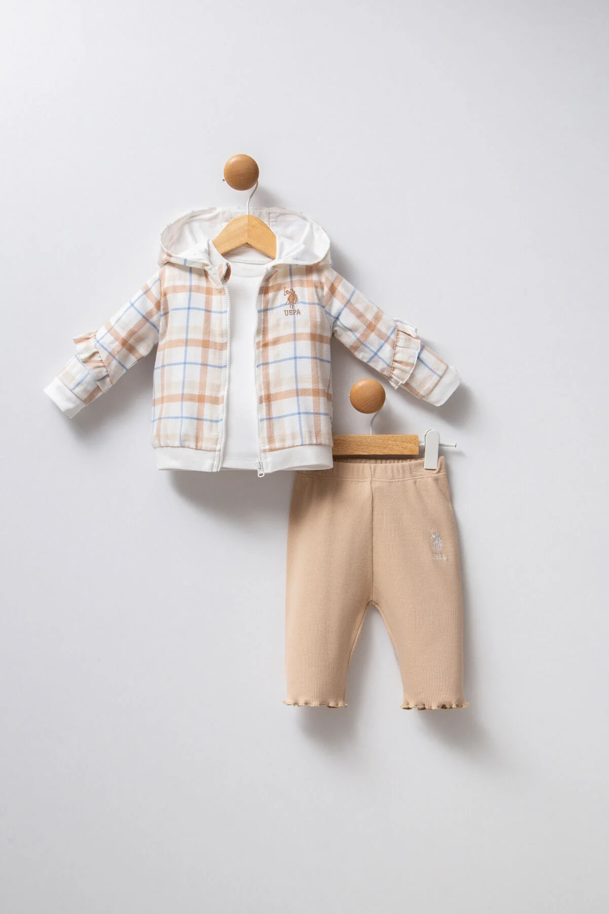 U.S. Polo Assn Kız Bebek Beyaz Takım