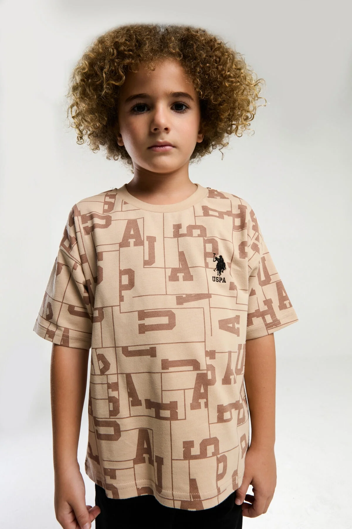 U.S. Polo Assn Erkek Çocuk Krem Bermuda Takım