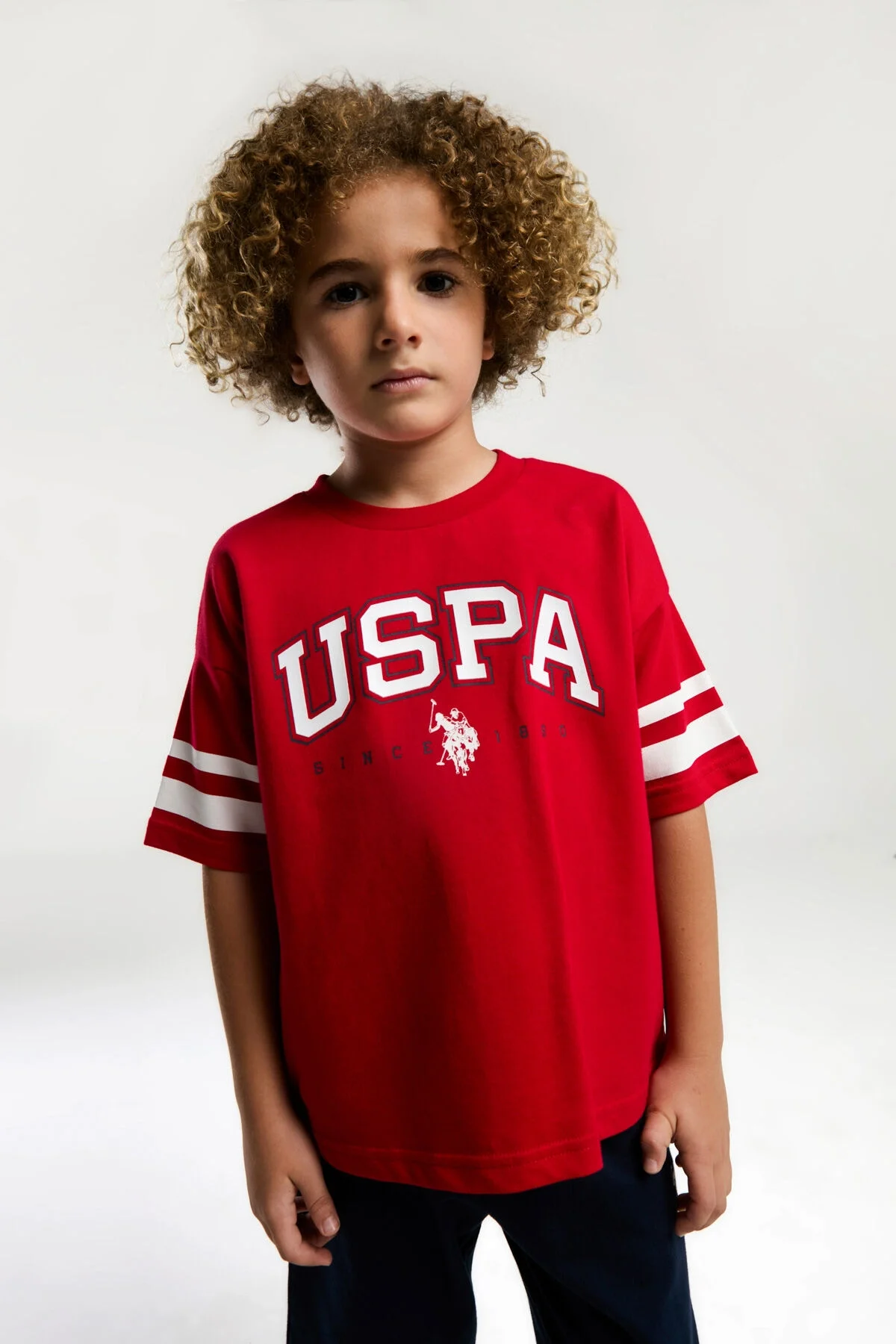 U.S. Polo Assn Erkek Çocuk Kırmızı Bermuda Takım