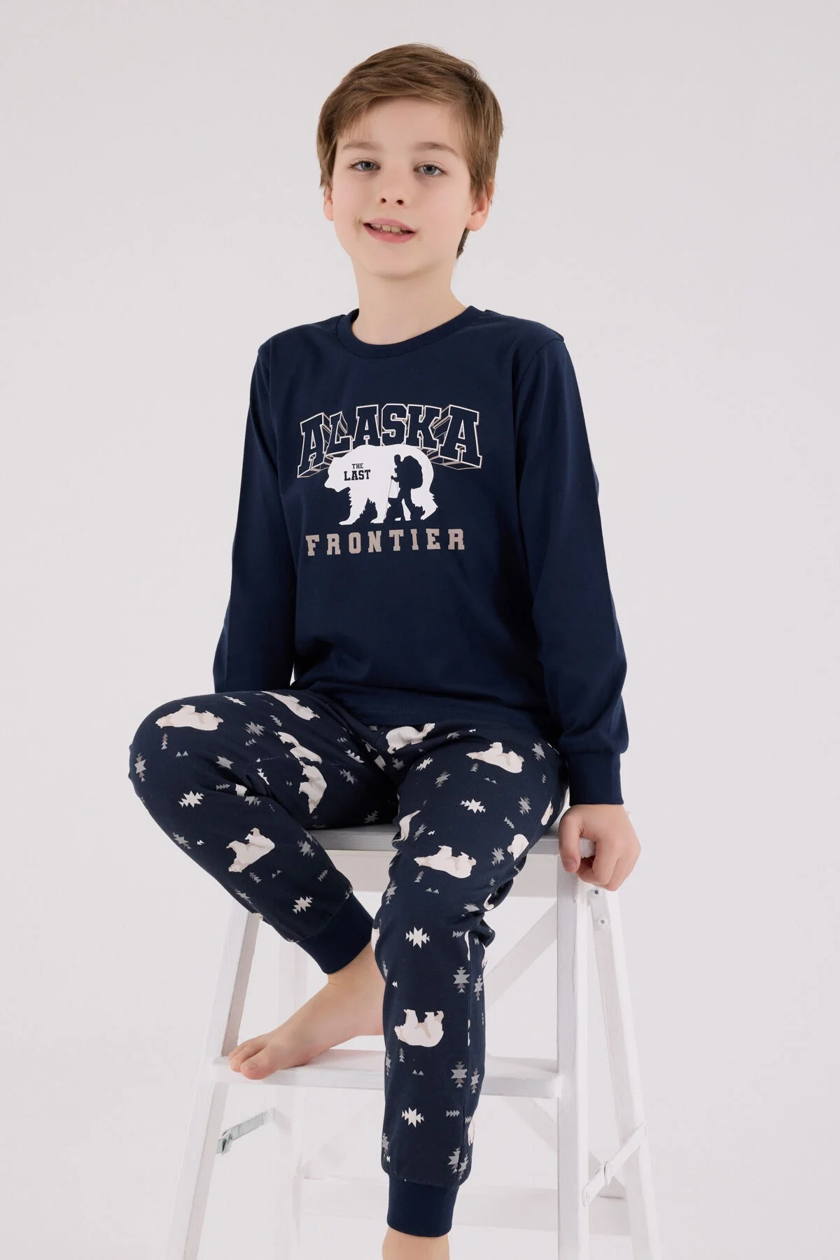 Rolypoly Erkek Çocuk Lacivert Pijama Takımı