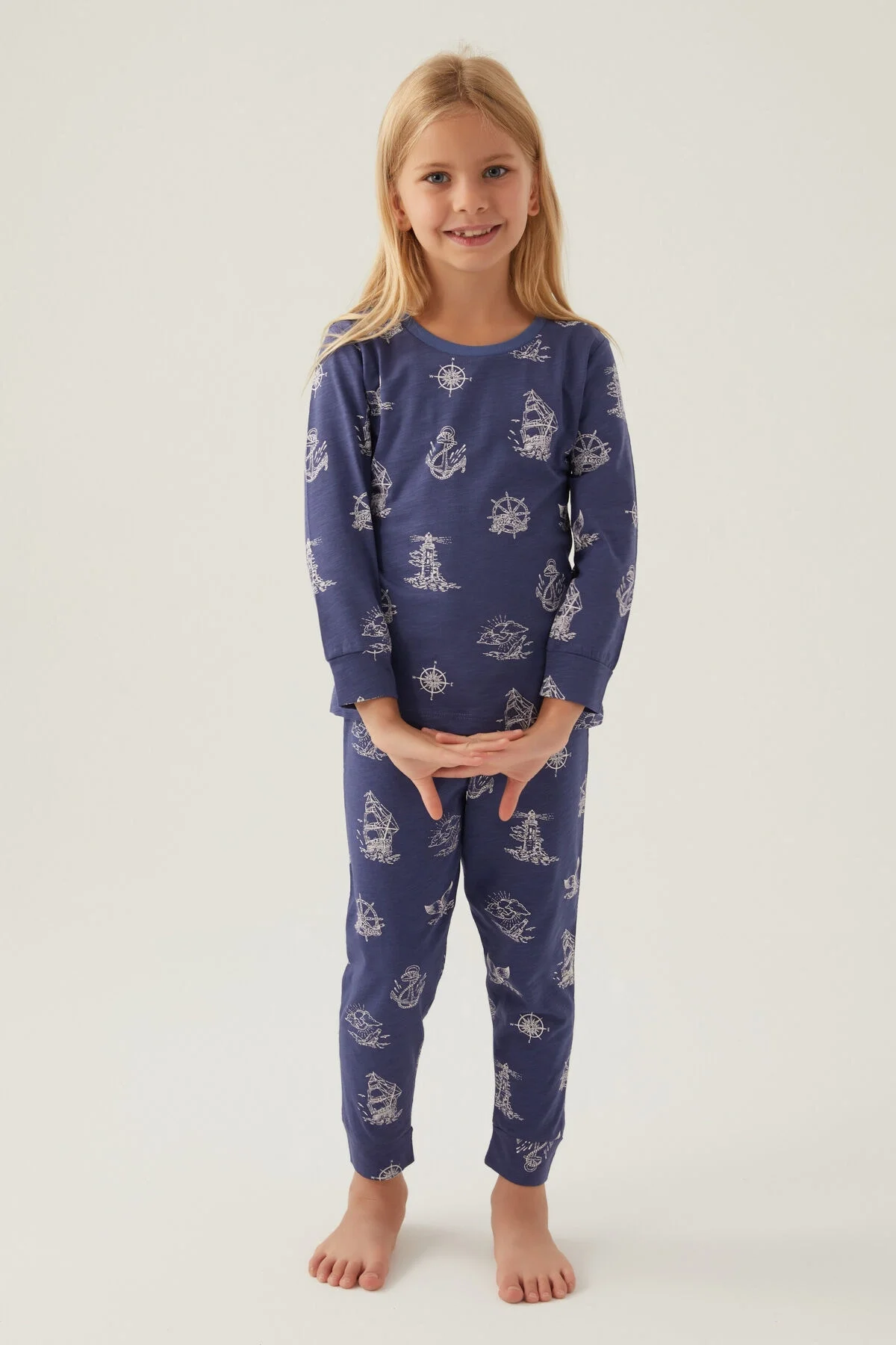 Rolypoly Kız Çocuk Lacivert Pijama Takımı