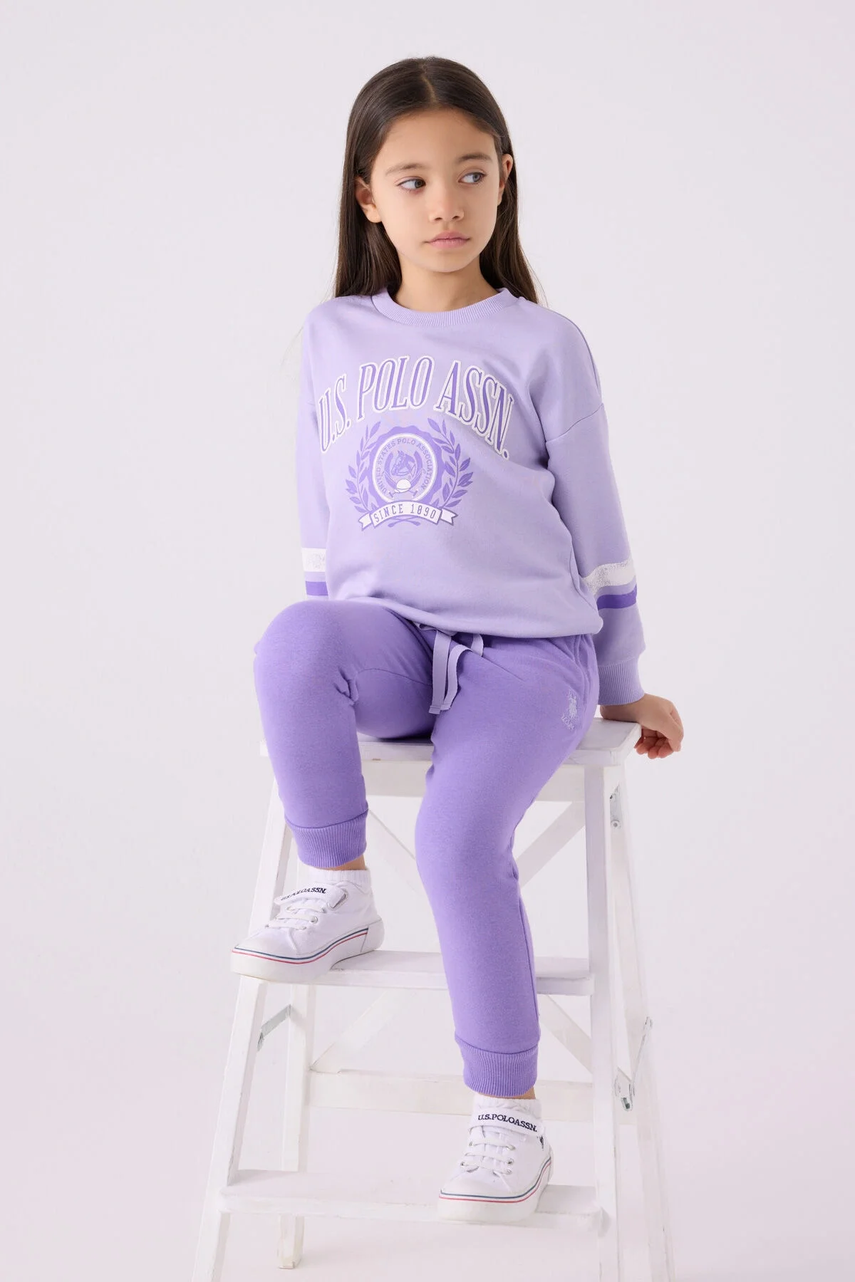 U.S. Polo Assn Kız Çocuk Mor Eşofman Takımı