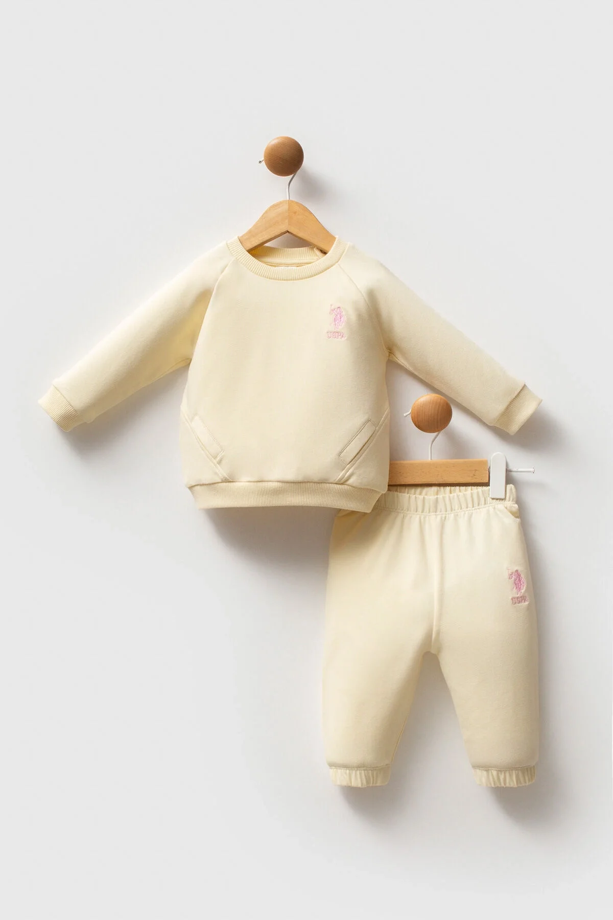 U.S. Polo Assn Kız Bebek Sarı Takım