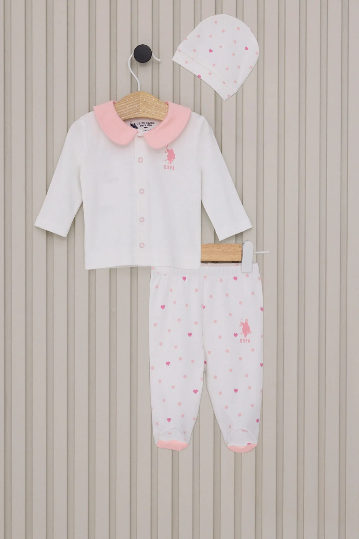U.S. Polo Assn Kız Bebek Beyaz Takım