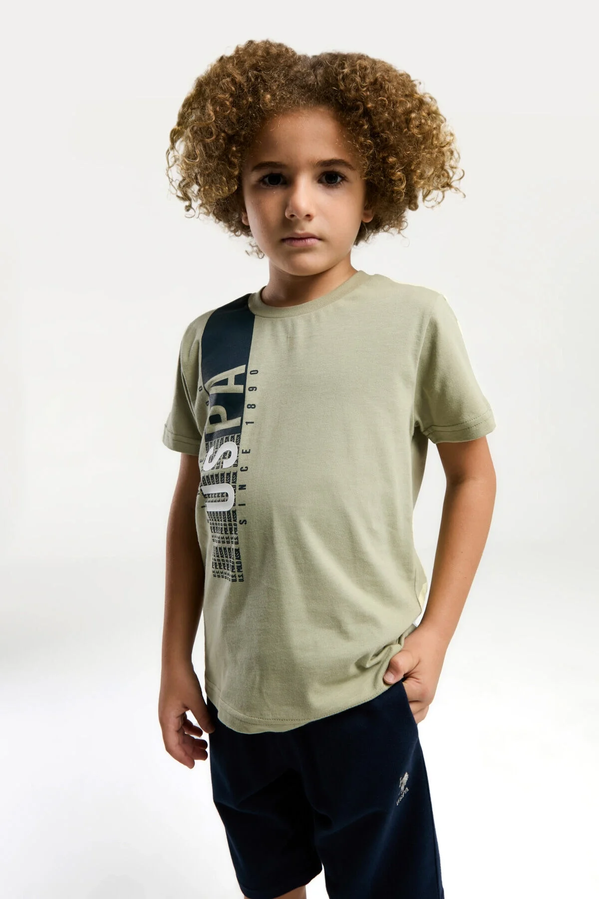 U.S. Polo Assn Erkek Çocuk Yeşil Bermuda Takım