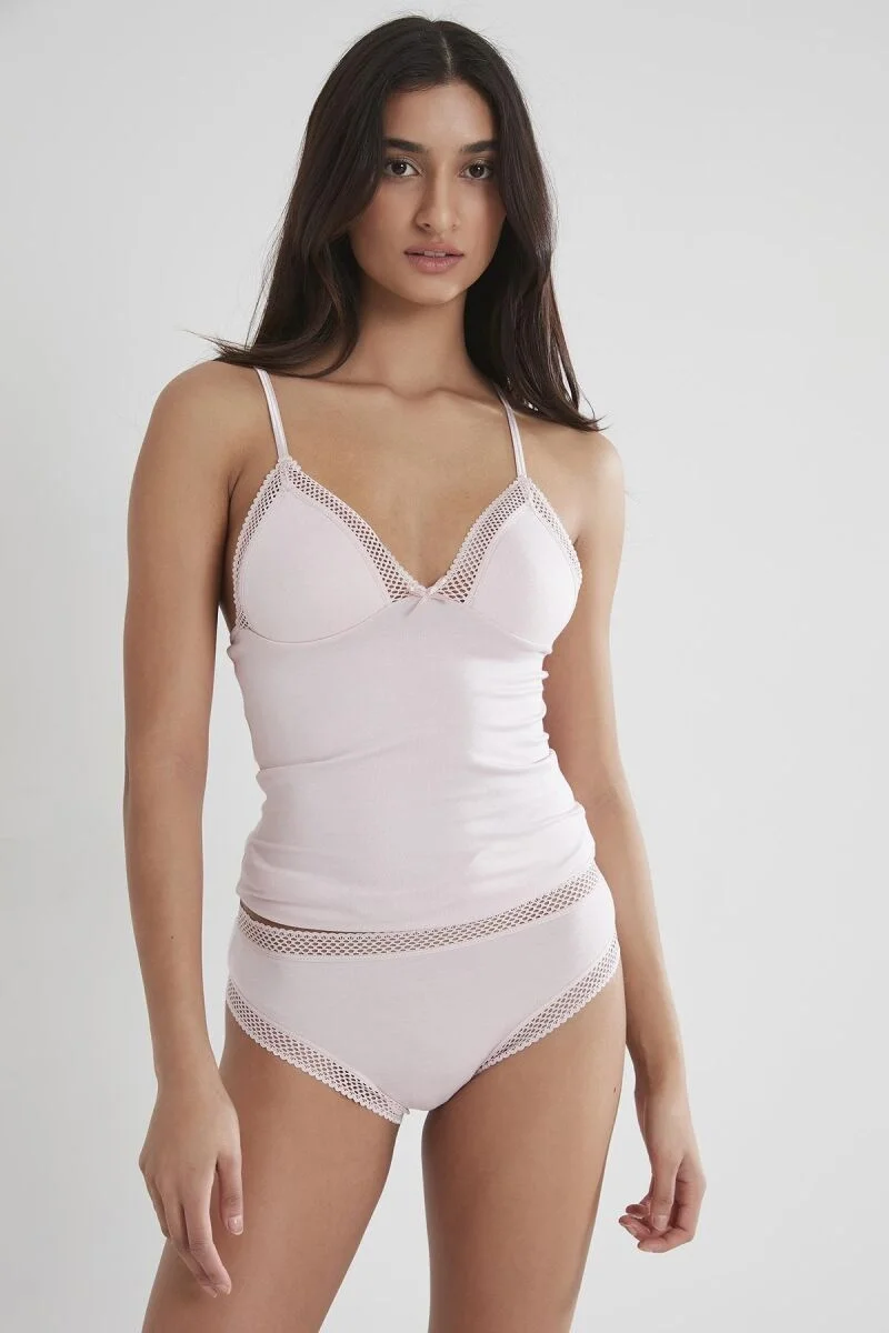 Penye Atlet Külot Kadın İç Çamaşırı Takımı - 305 Pudra