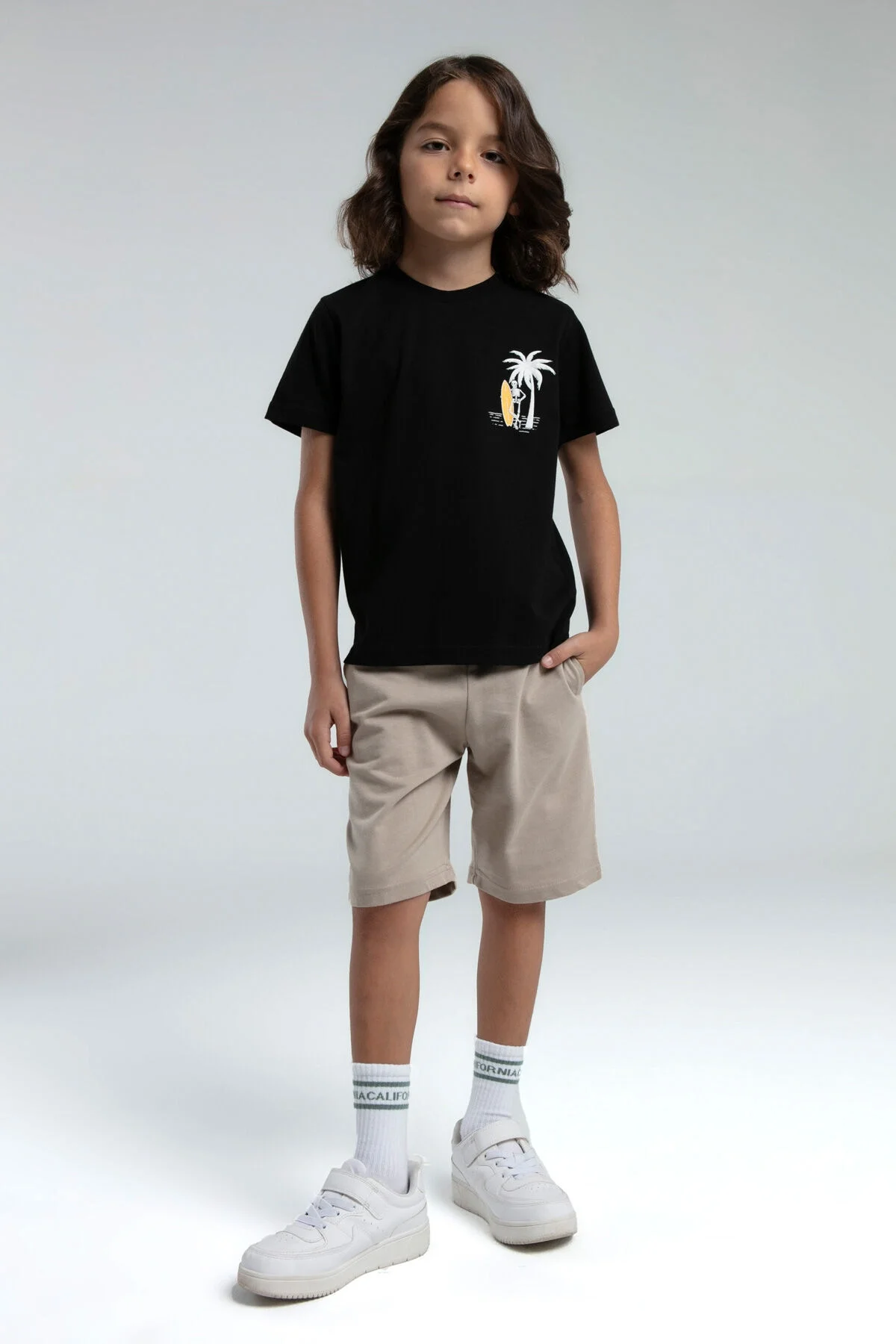 Rolypoly Erkek Çocuk Siyah Bermuda Takım