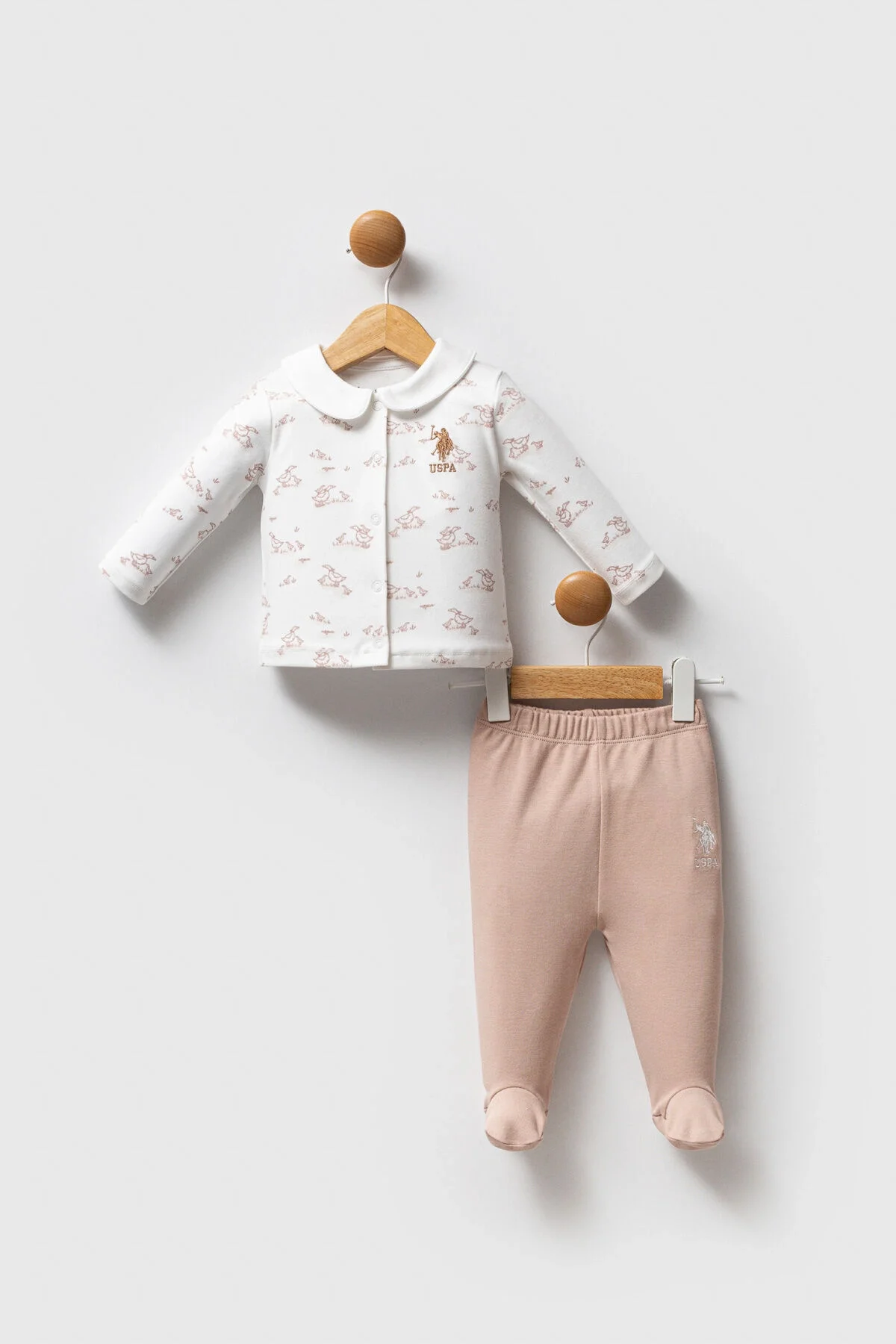 U.S. Polo Assn Kız Bebek Beyaz Takım