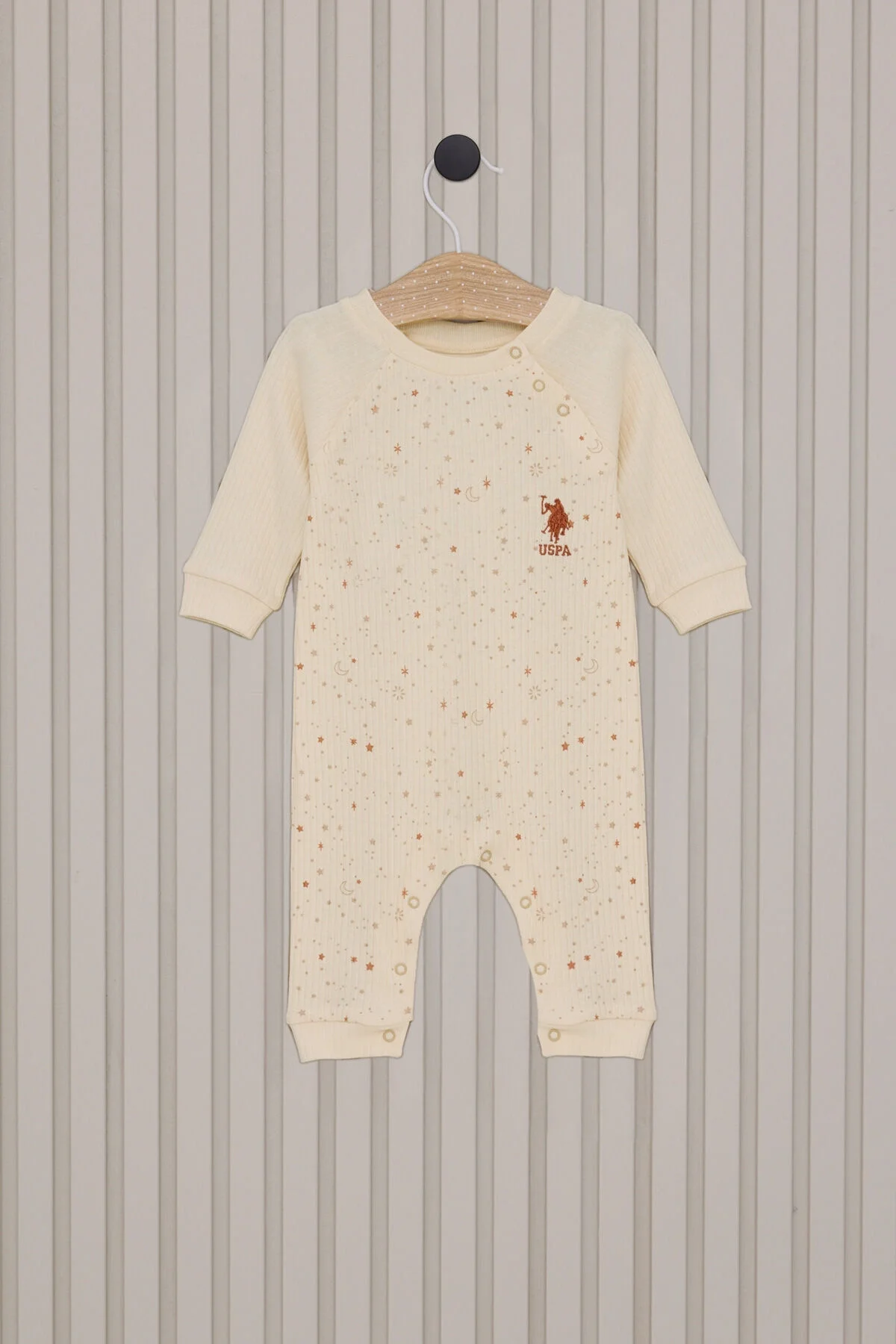 U.S. Polo Assn Kız Bebek Krem Tulum