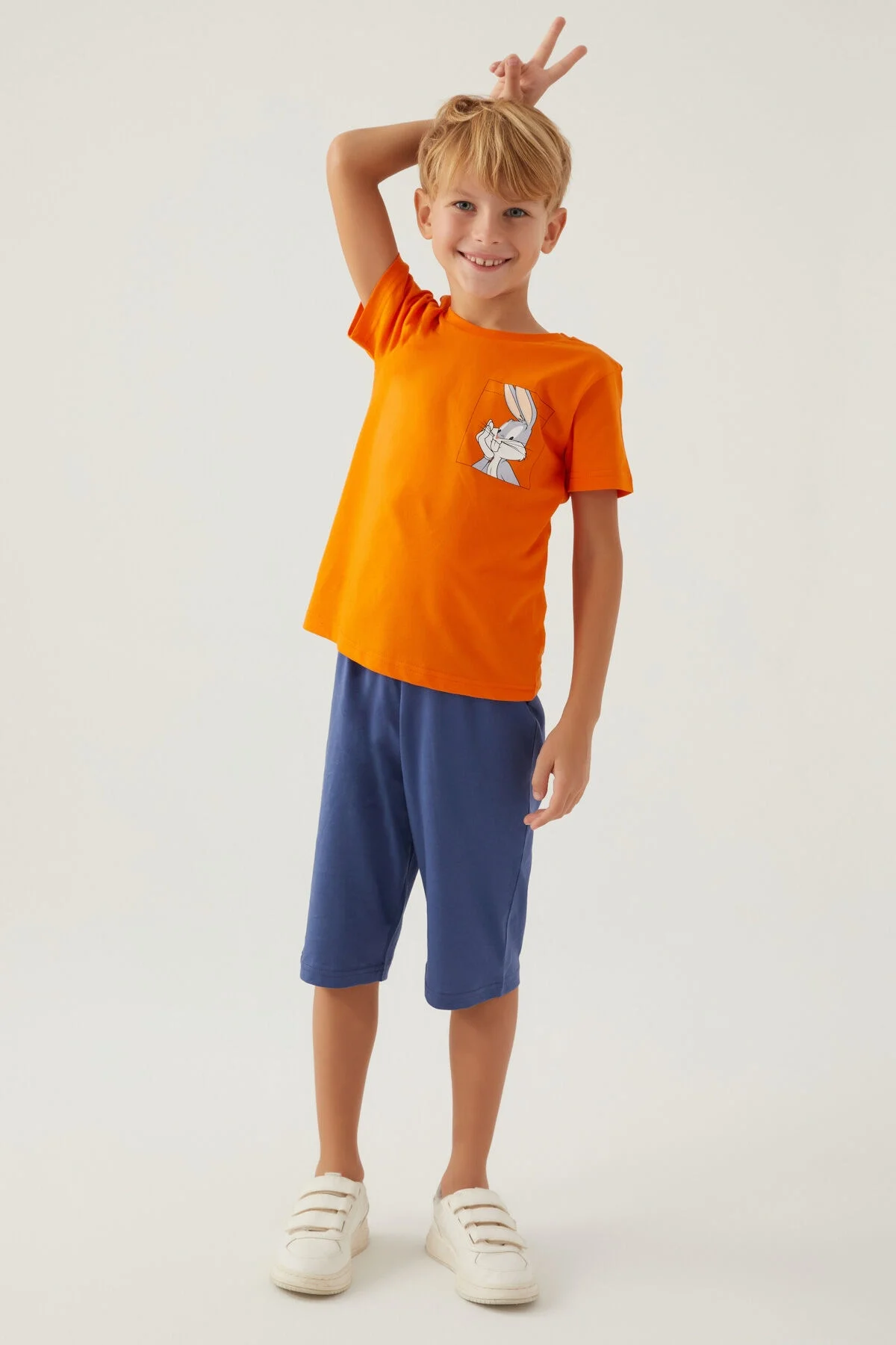 Looney Tunes Erkek Çocuk Turuncu Kapri Takım