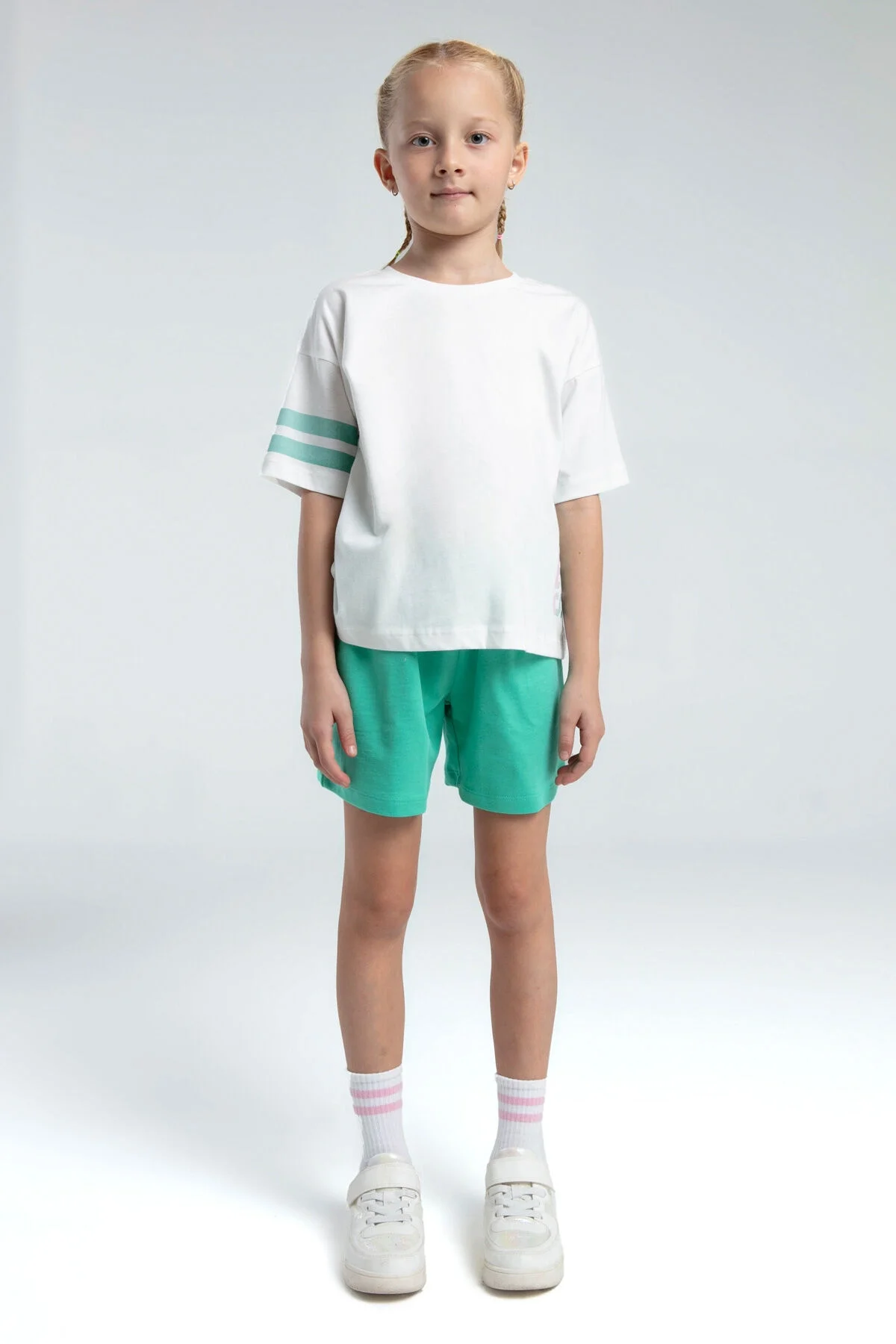 Rolypoly Kız Çocuk Yeşil Şort Takım