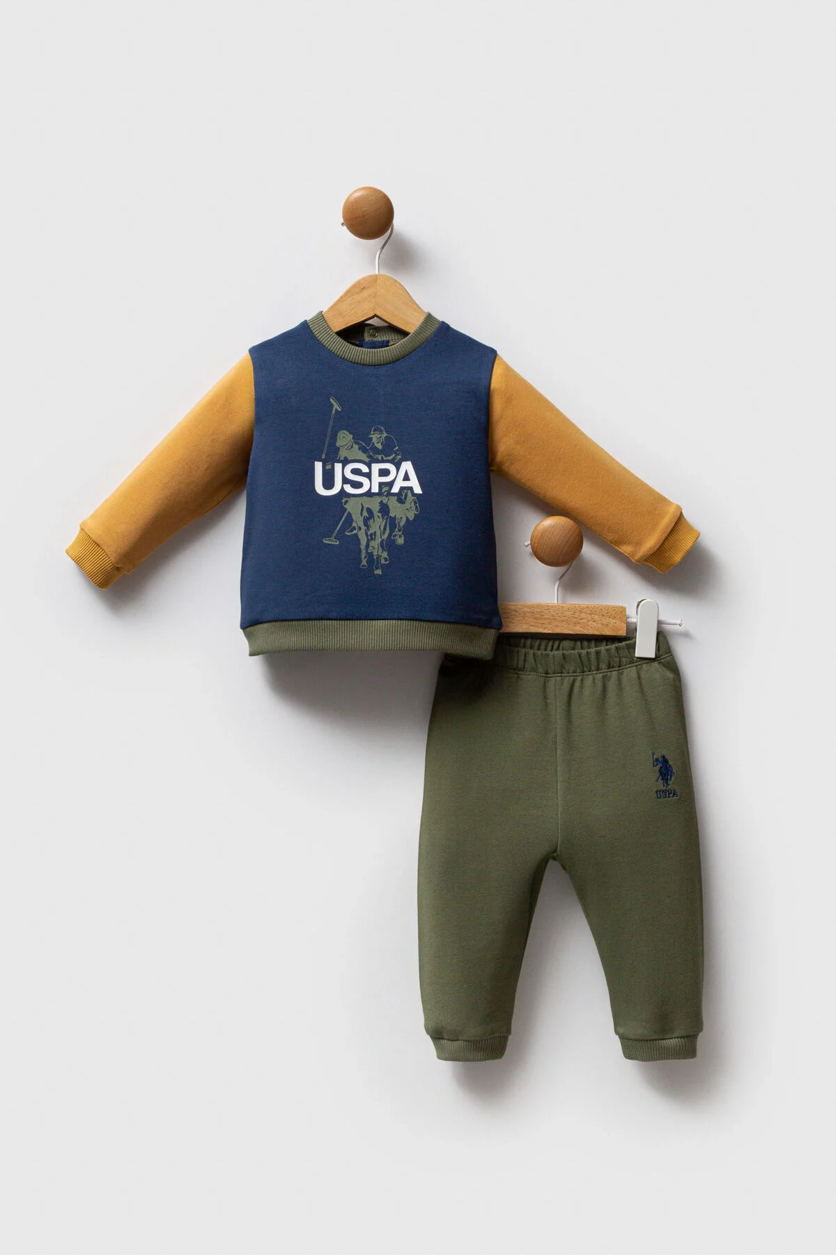 U.S. Polo Assn Erkek Bebek Haki Takım