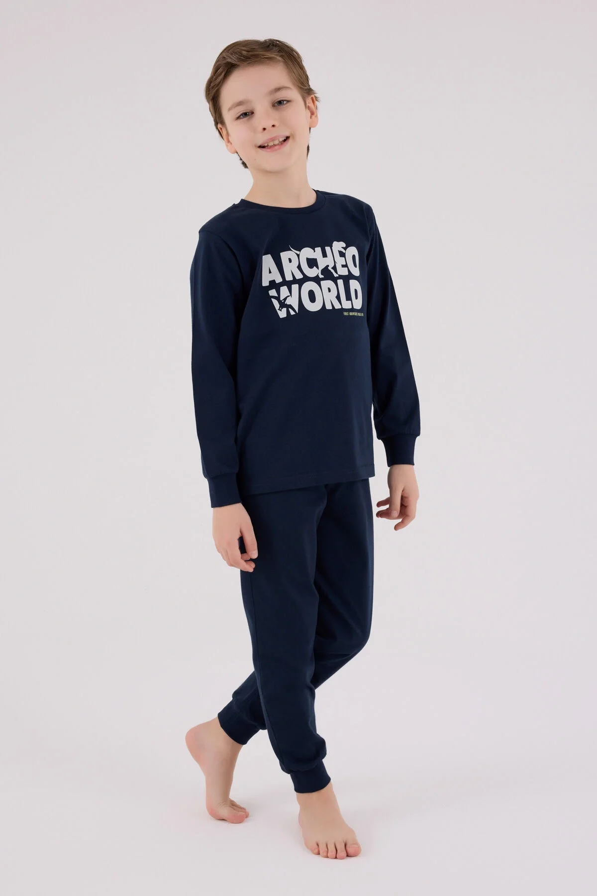 Rolypoly Erkek Çocuk Lacivert Pijama Takımı