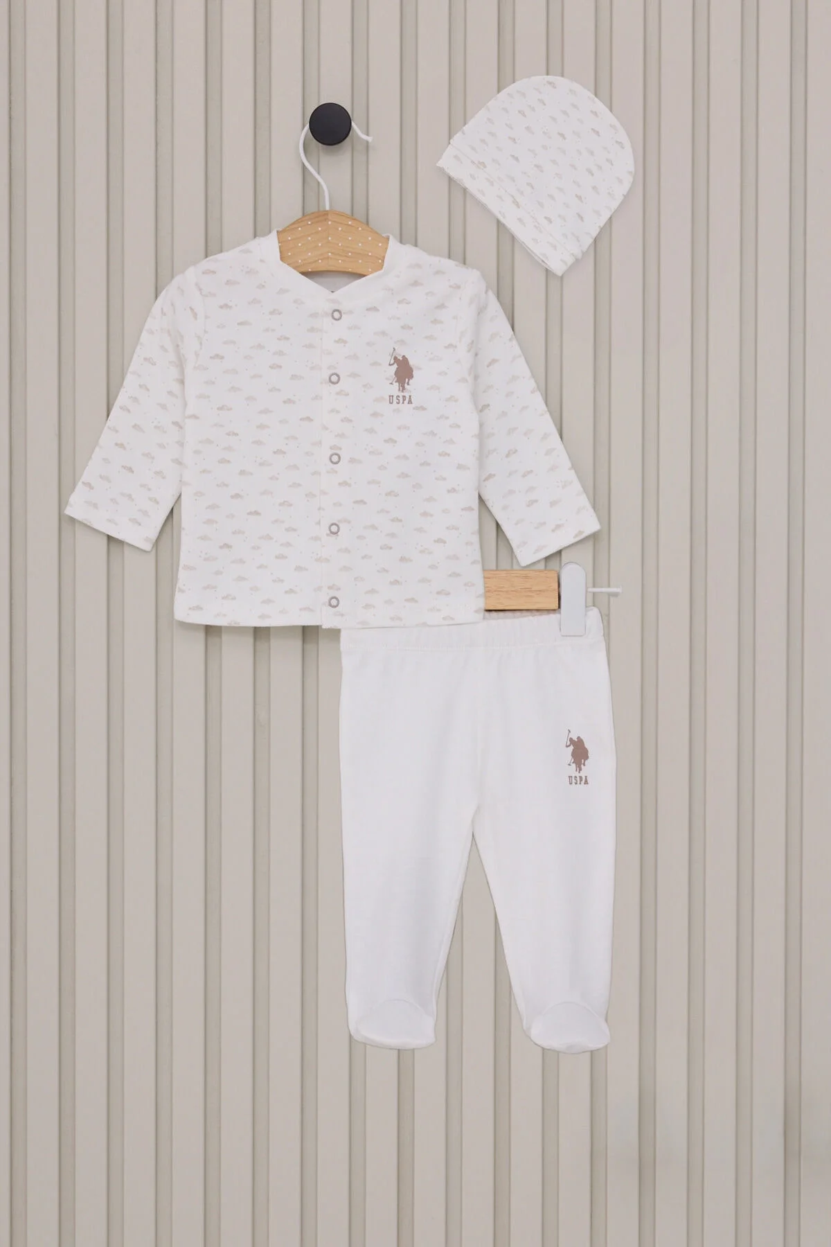 U.S. Polo Assn Erkek Bebek Beyaz Takım