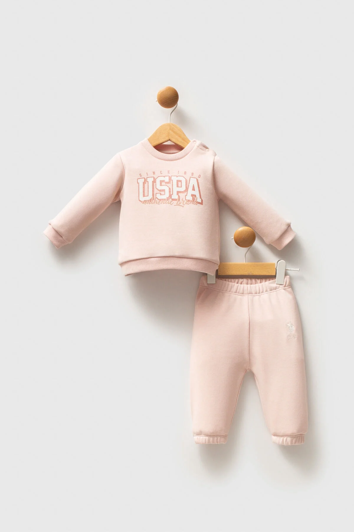 U.S. Polo Assn Kız Bebek Pembe Takım