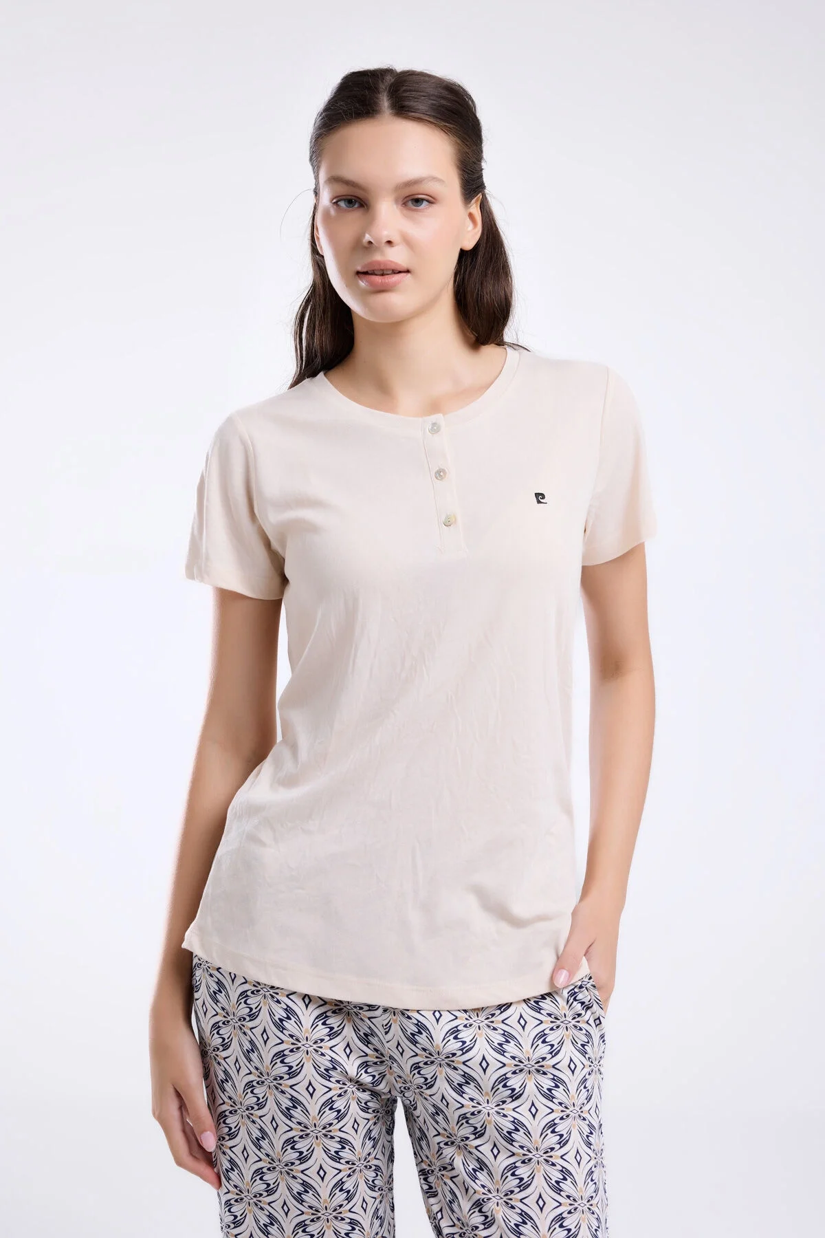 Pierre Cardin Kadın Krem Pijama Takımı