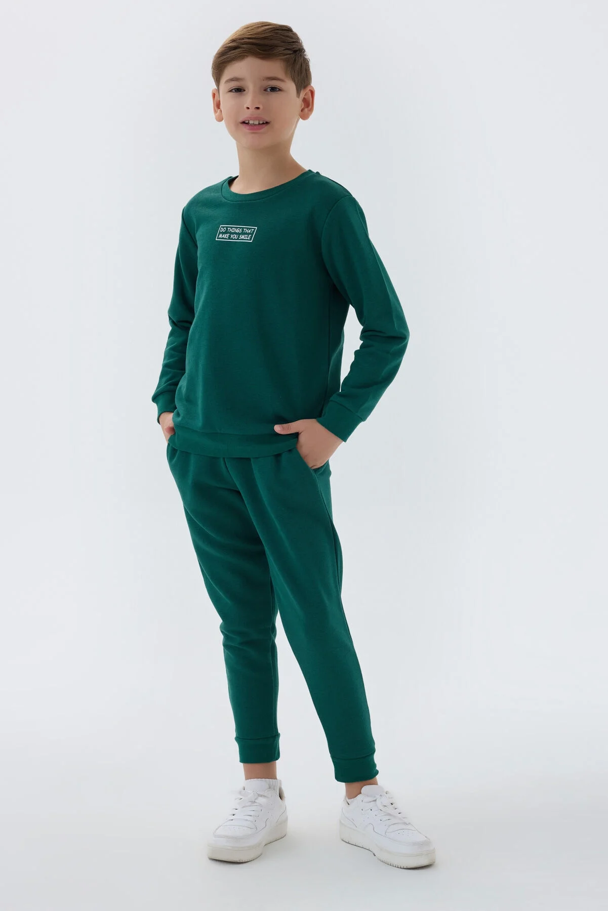 Rolypoly Erkek Çocuk Yeşil Eşofman Takımı