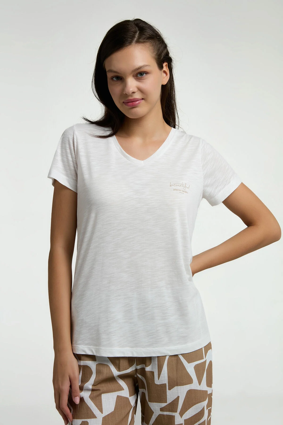 Pierre Cardin Kadın Krem Pijama Takımı