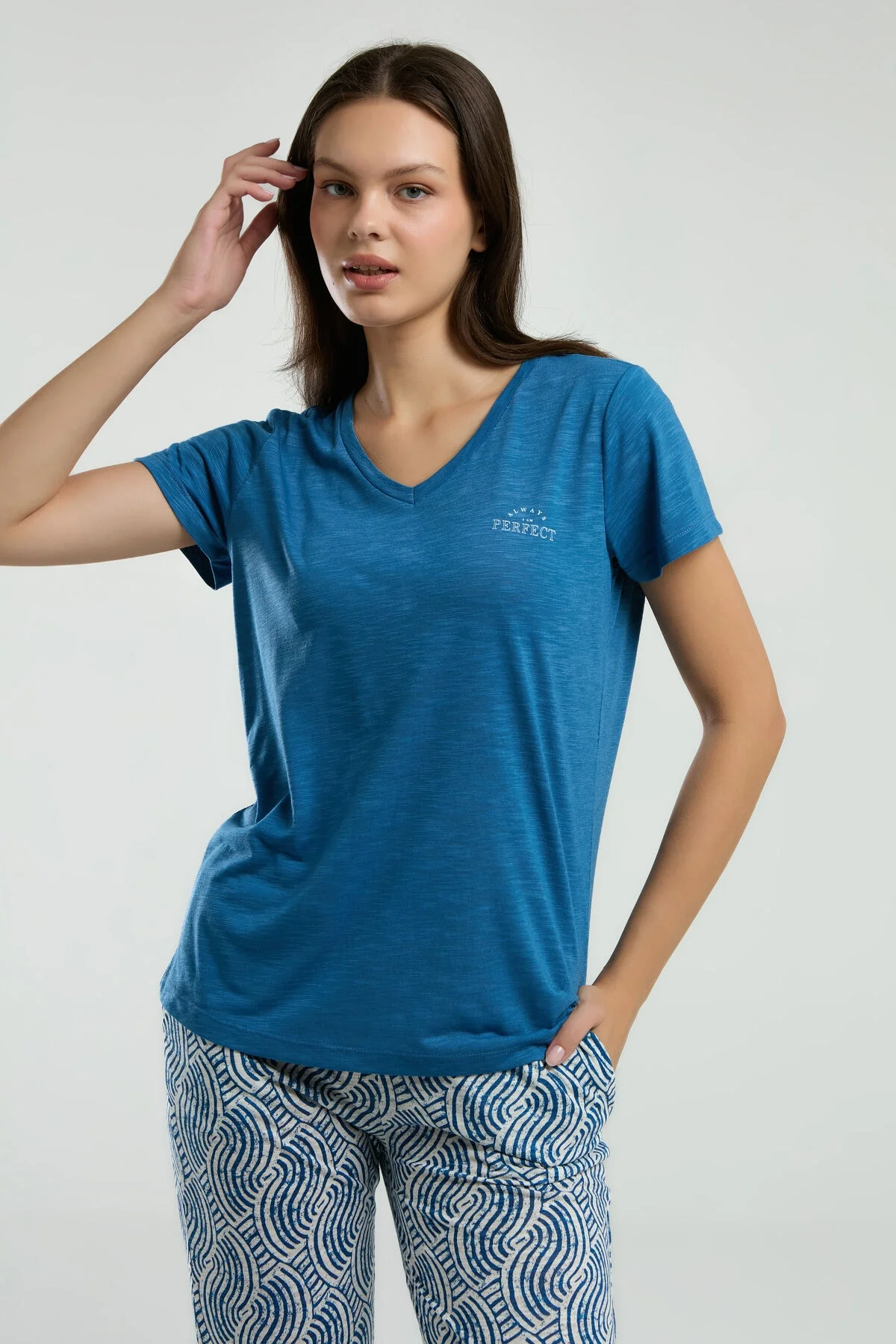 Arnetta Kadın Lacivert Pijama Takımı